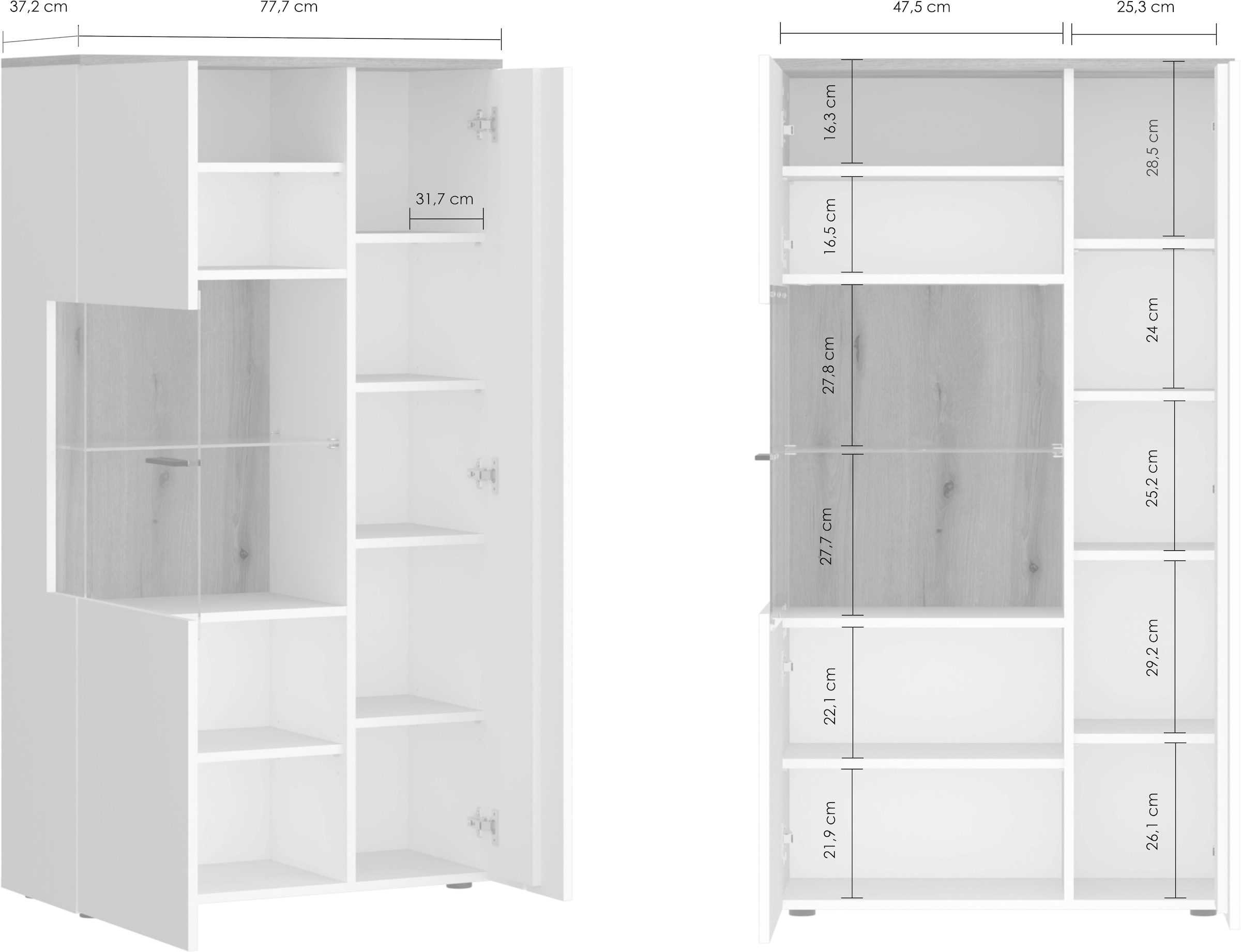Home affaire Wohnwand »Dalano« 4 Stk. tlg.