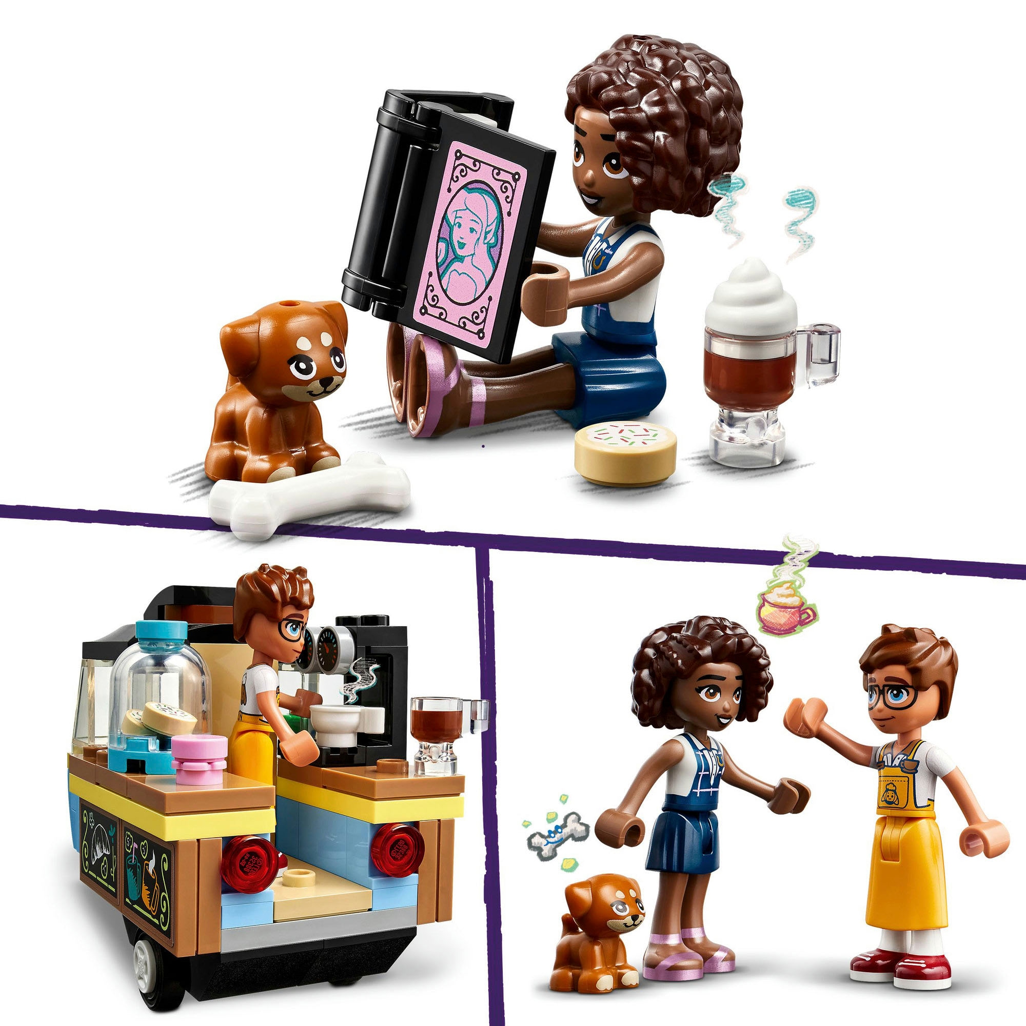 LEGO® Konstruktionsspielsteine »Rollendes Café (42606), LEGO Friends«, (125 St.), Made in Europe