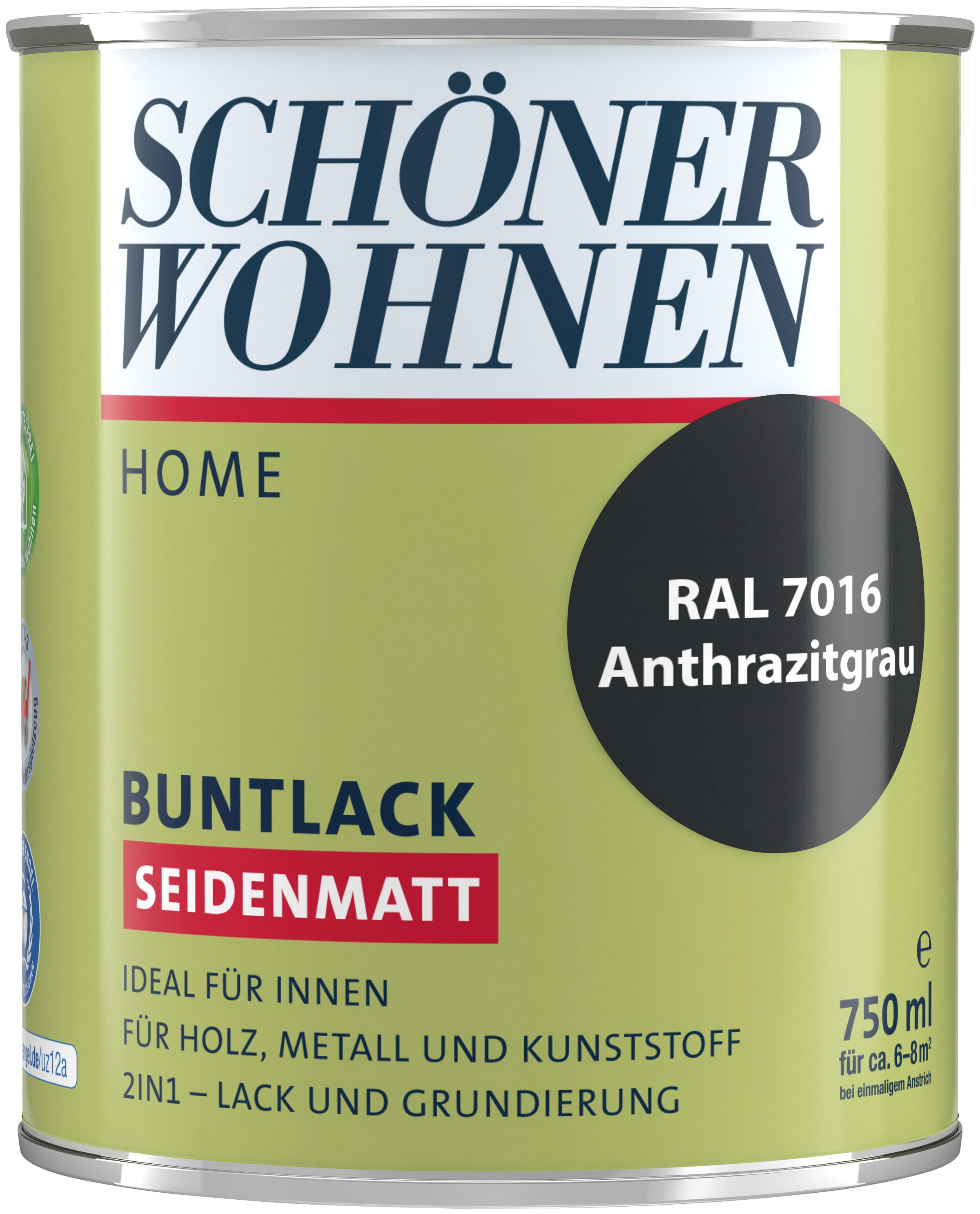 SCHÖNER WOHNEN-Kollektion Lack »Home Buntlack«, (1), 750 ml, anthrazitgrau RAL 7016,... kaufen