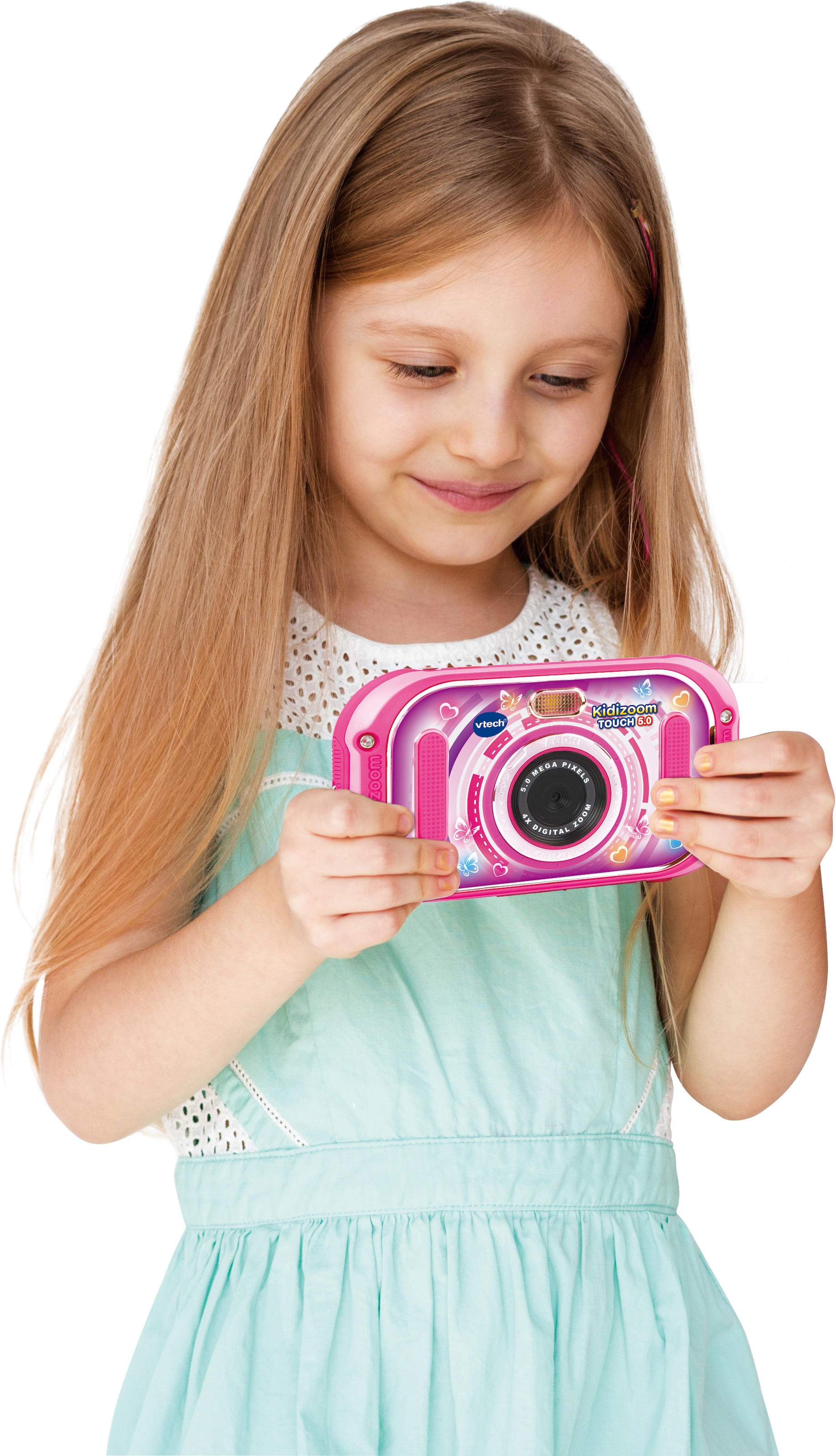 Vtech® Kinderkamera »KidiZoom Touch pink«, inklusive MP, bei Tragetasche 5.0, 5