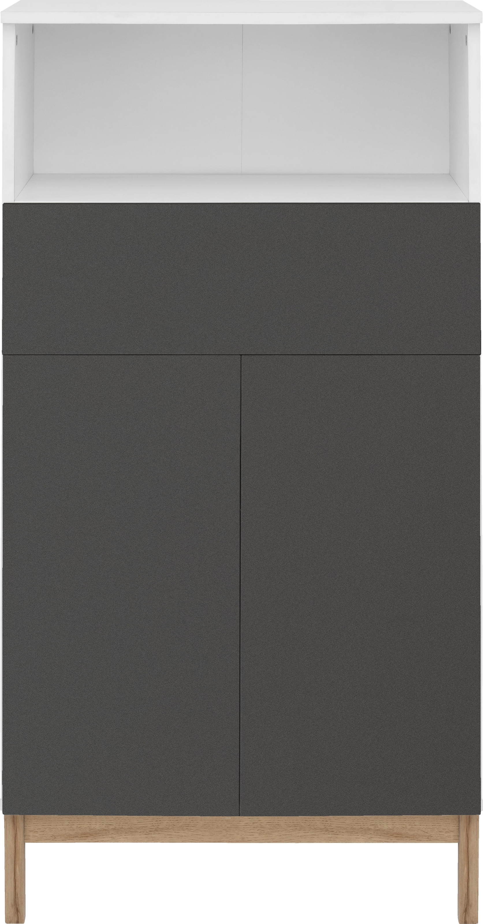 welltime Midischrank »Stian« mit 2 Einlegeböden hinter den Türenpaar, Breite 60 cm, Höhe 120,5 cm