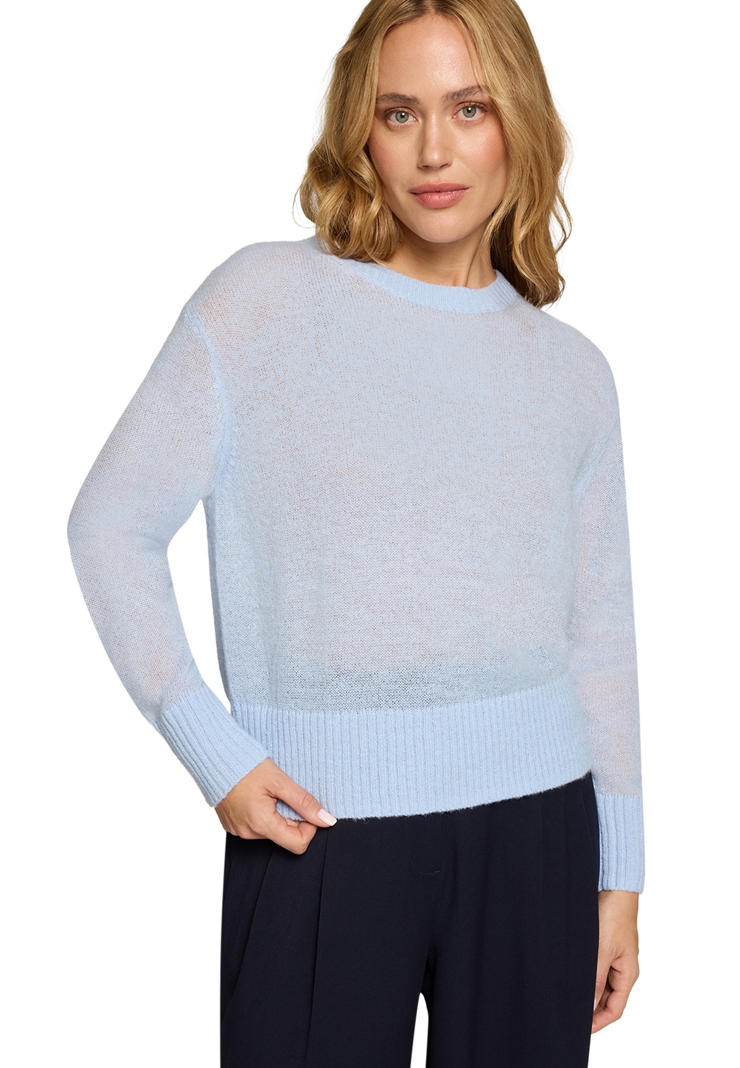 Zero Rundhalspullover »Pullover mit Alpakawolle«