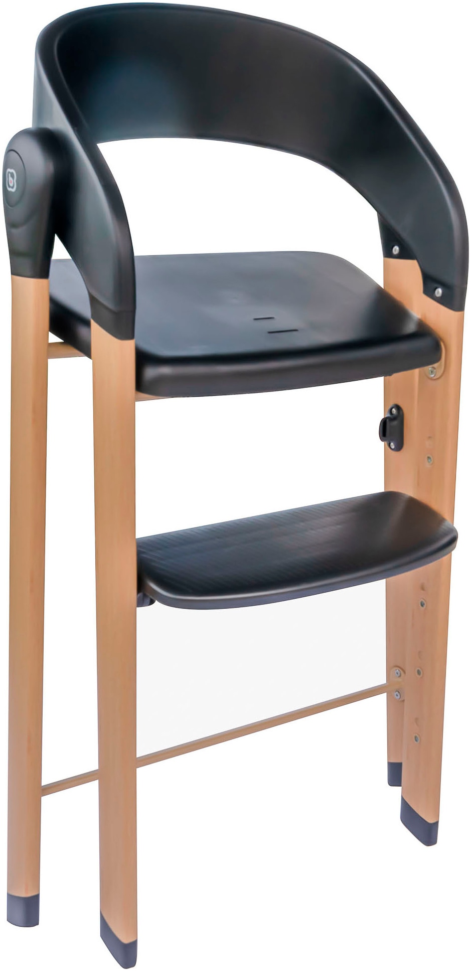 BabyGo Hochstuhl »Levels, black wood optic« () platzsparend zusammenklappbar