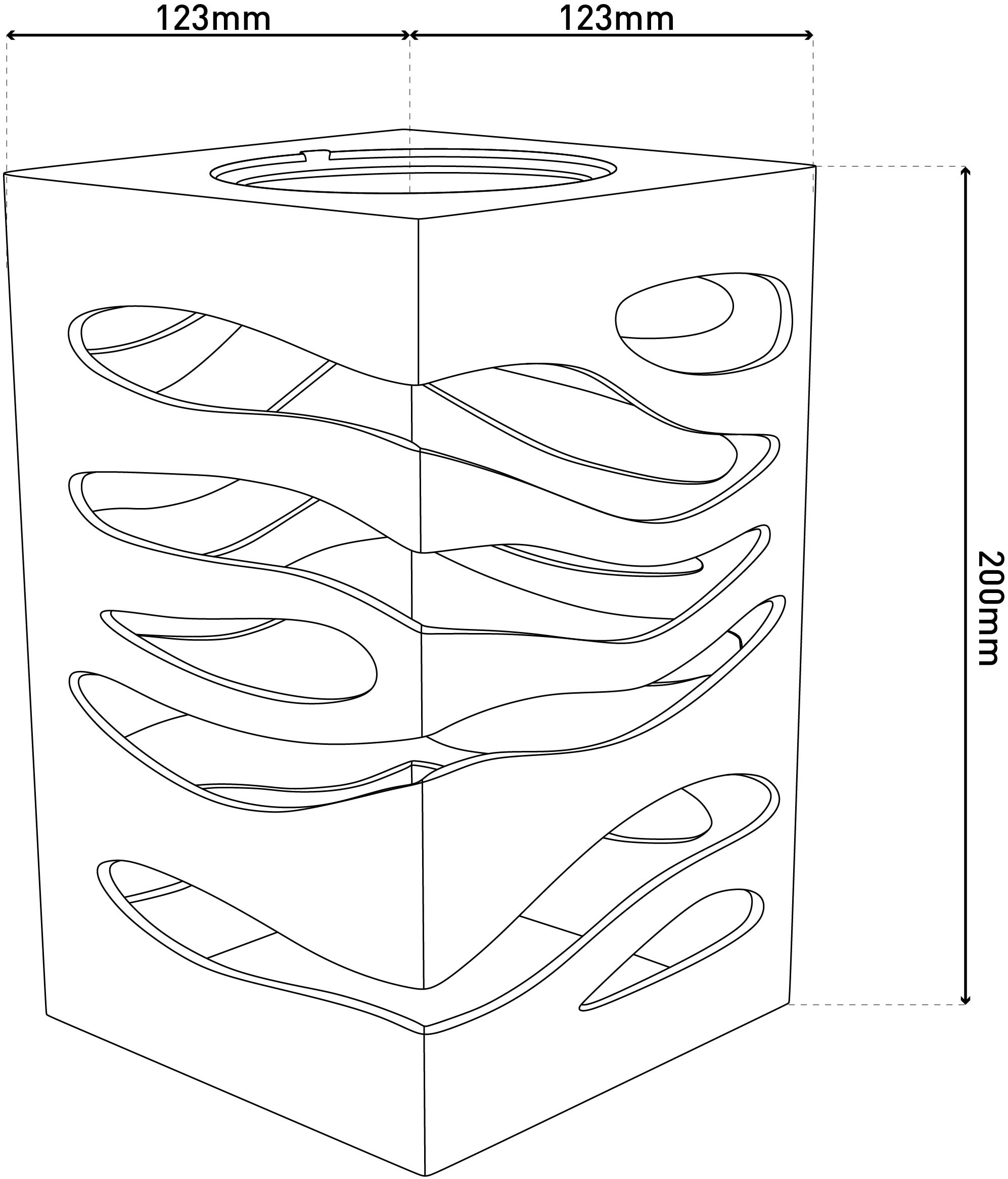 näve LED Solarleuchte »Hilda« LED-Modul 1 Stk. Warmweiß quadratisch, gold/braune Marmoroptik, Flammeneffekt, Dämmerungssensor