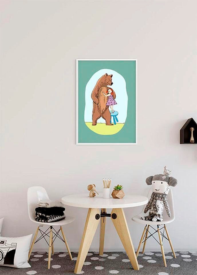 Komar Bild »Lili and Bear« Tiere 1 Stk. tlg. Wandbild zur Dekoration - ohne Rahmen