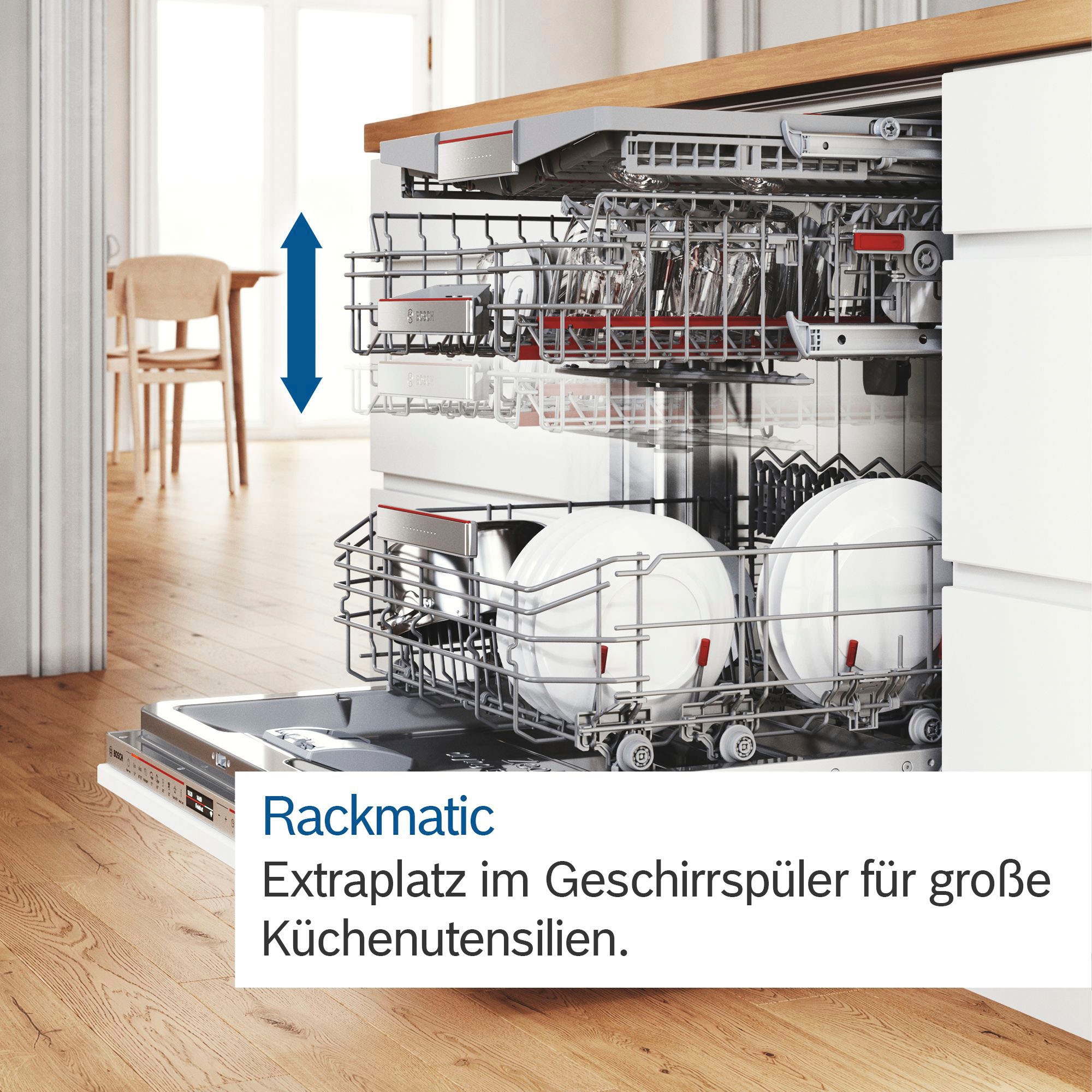 BOSCH vollintegrierbarer Geschirrspüler XXL, Serie 4 »SBH4ECX21E«, 14 Maßgedecke