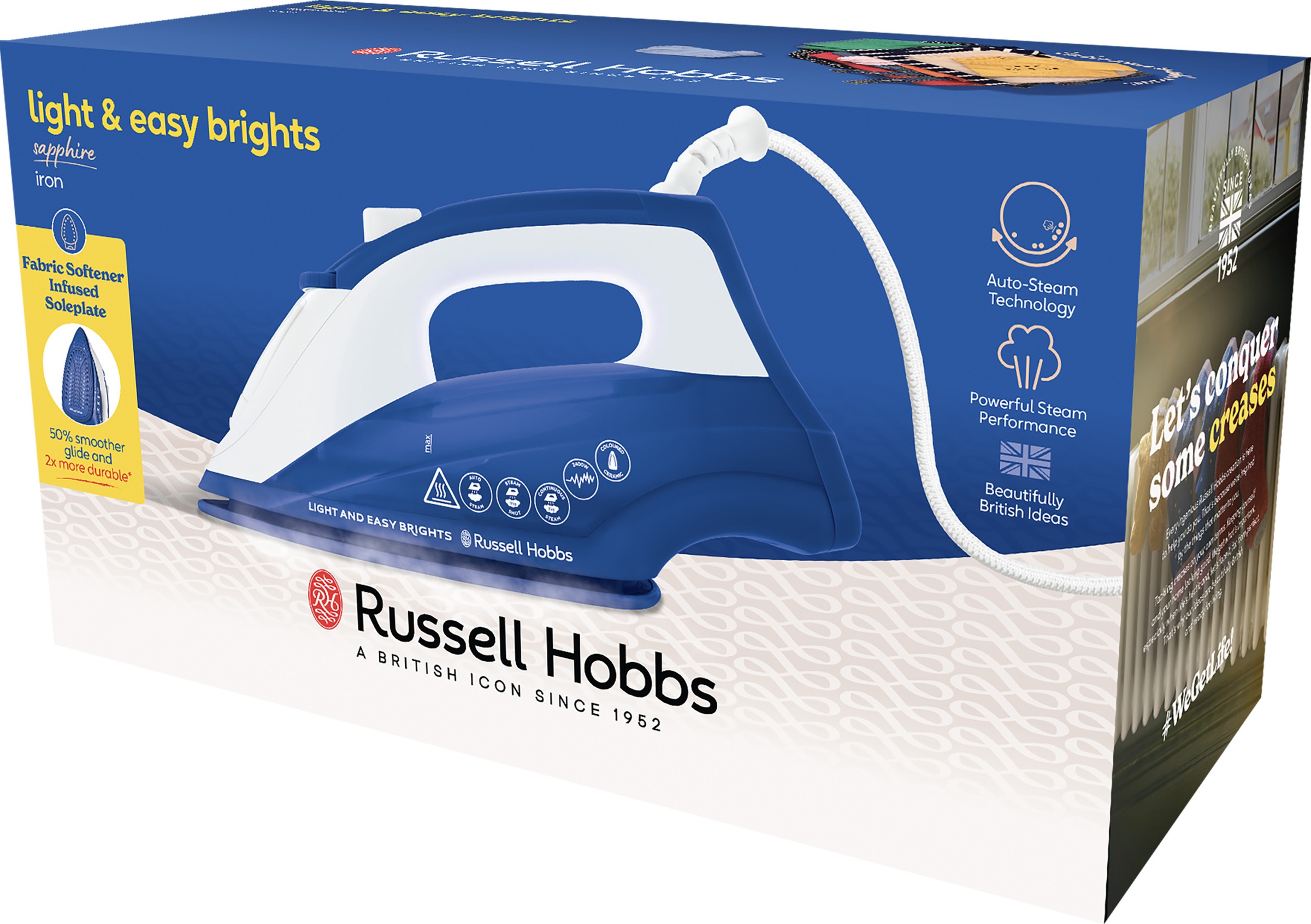 RUSSELL HOBBS Dampfbügeleisen »26483-56 Light and Easy Brights Sapphire«, 2400 W