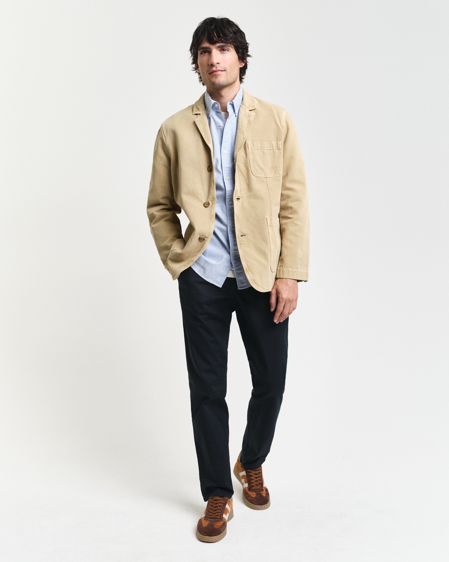 Gant Langarmhemd »Slim Fit Oxford Hemd strukturiert langlebig dicker« Oxford Hemd Slim Fit