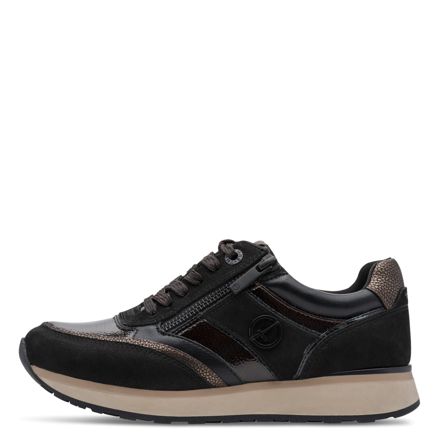 Tamaris Plateausneaker  Halbschuh, Schnürschuh mit praktischem Außenreißverschluss