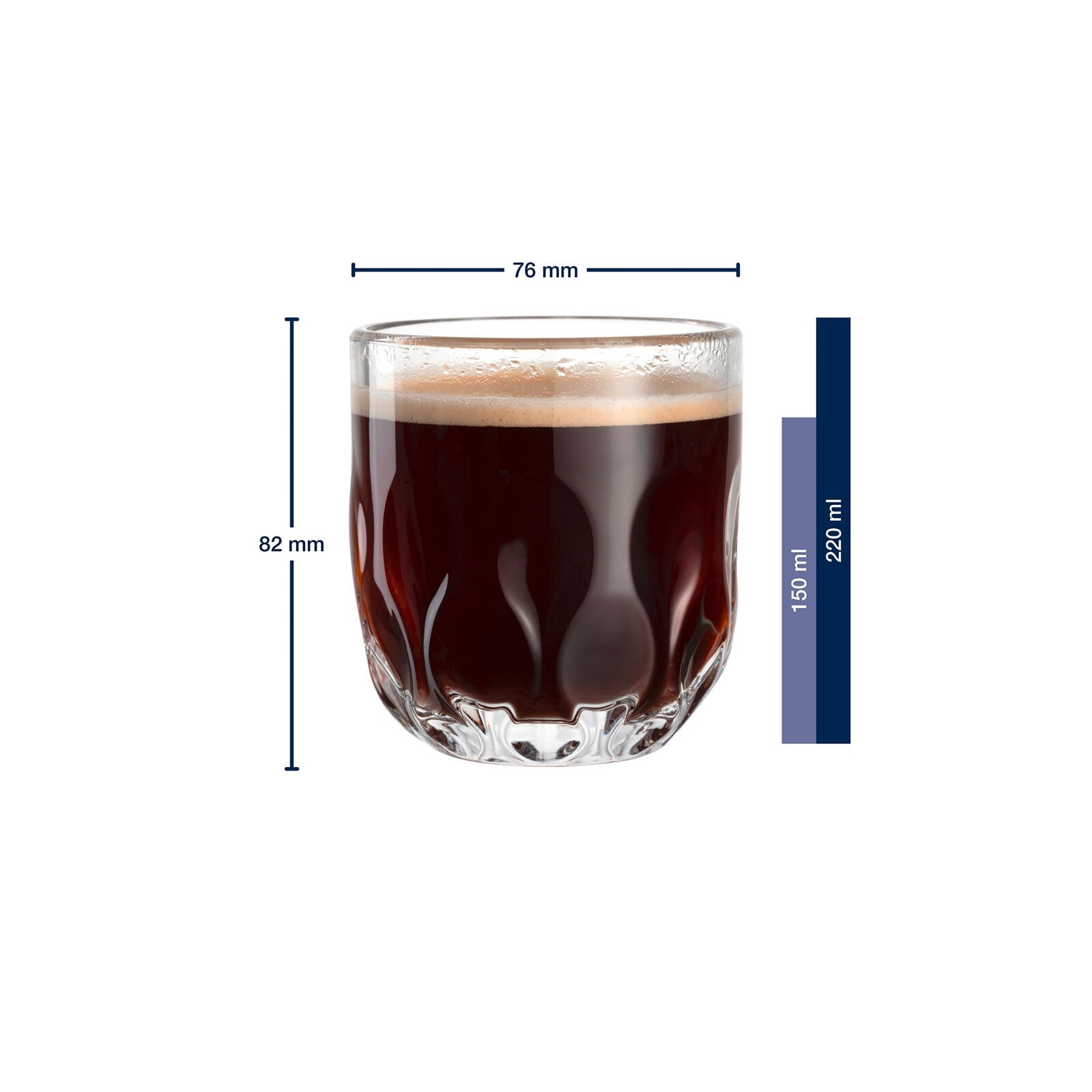 LEONARDO Latte-Macchiato-Glas »Kaffeegläser (3) Gocce 220 ml 6er Set transparent«