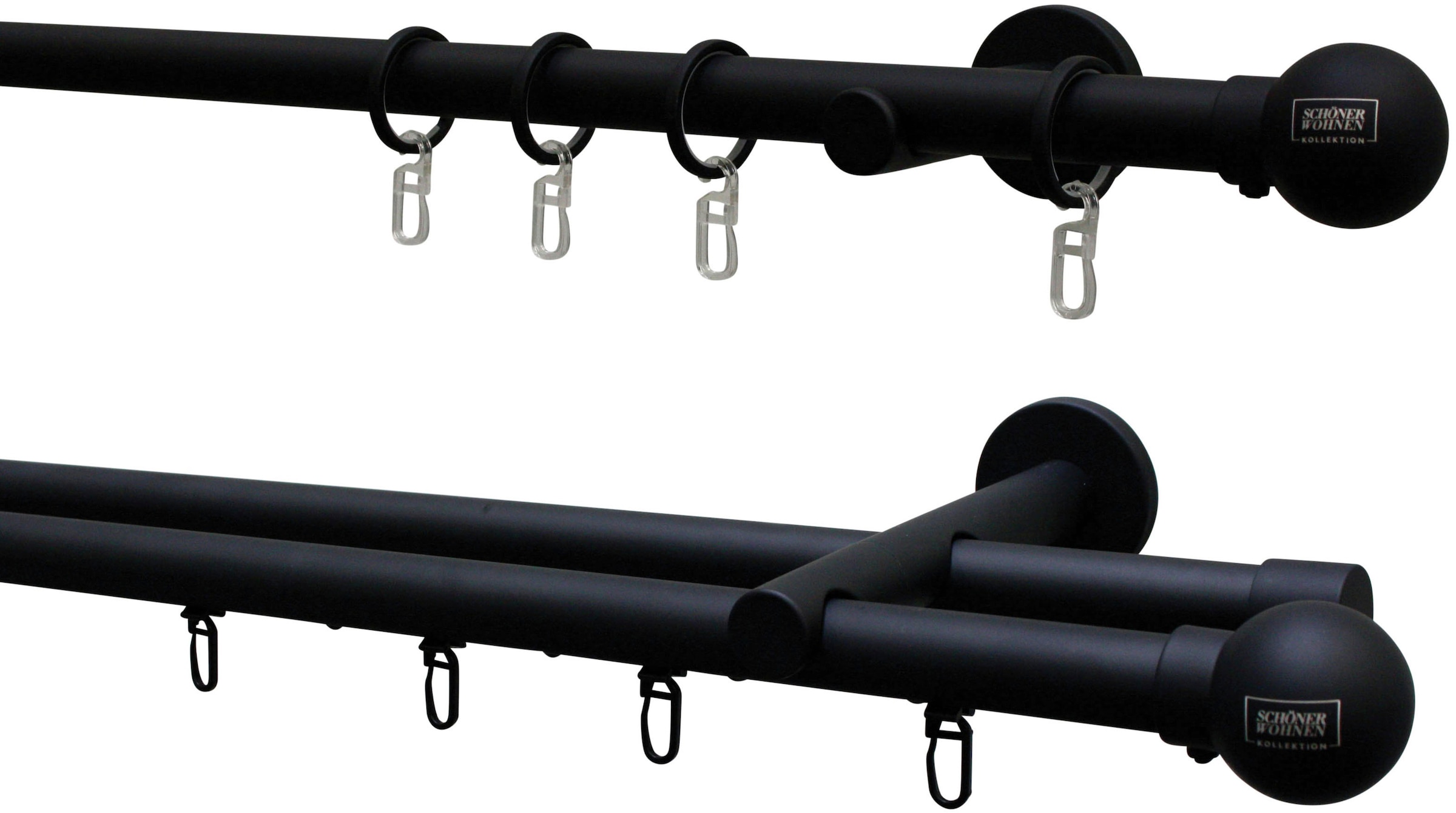 SCHÖNER WOHNEN-Kollektion Gardinenstangen-Endstück »Kugel für Ø 20 mm«, (2 St.), Serie Einzelprogramm Leon Ø 20 mm