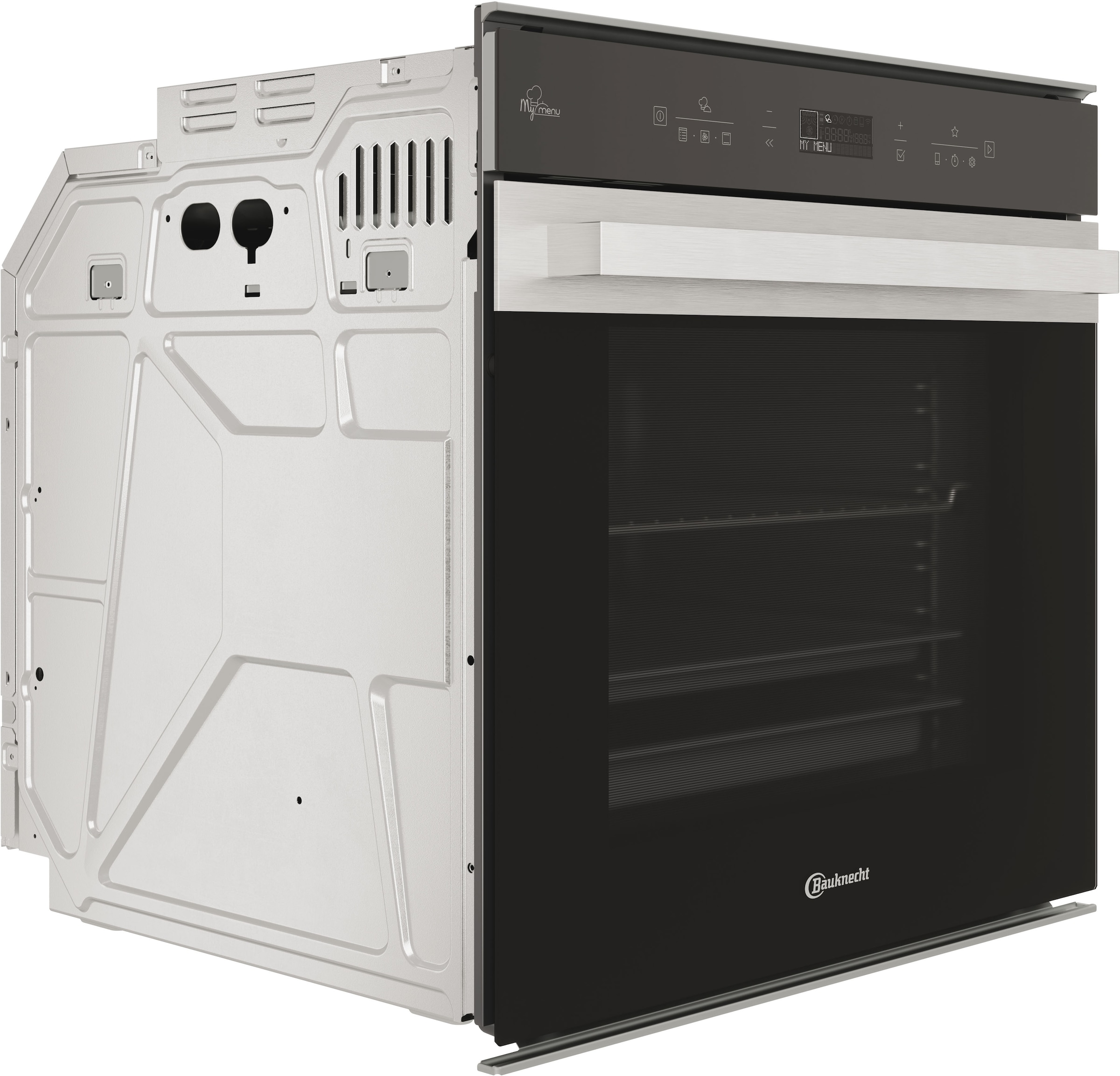 BAUKNECHT Backofen-Set »BIK7 CHC8TS PT«, mit 3-fach-Teleskopauszug, (Set), APP STEUERBAR, HYDROLYSE