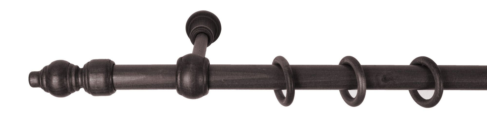 SN DECO GROUP Gardinenstange »Filigrano« 1 läufig-läufig Fixmaß 28 mm, Holz, verschiedene Längen und Farben, Komplettset