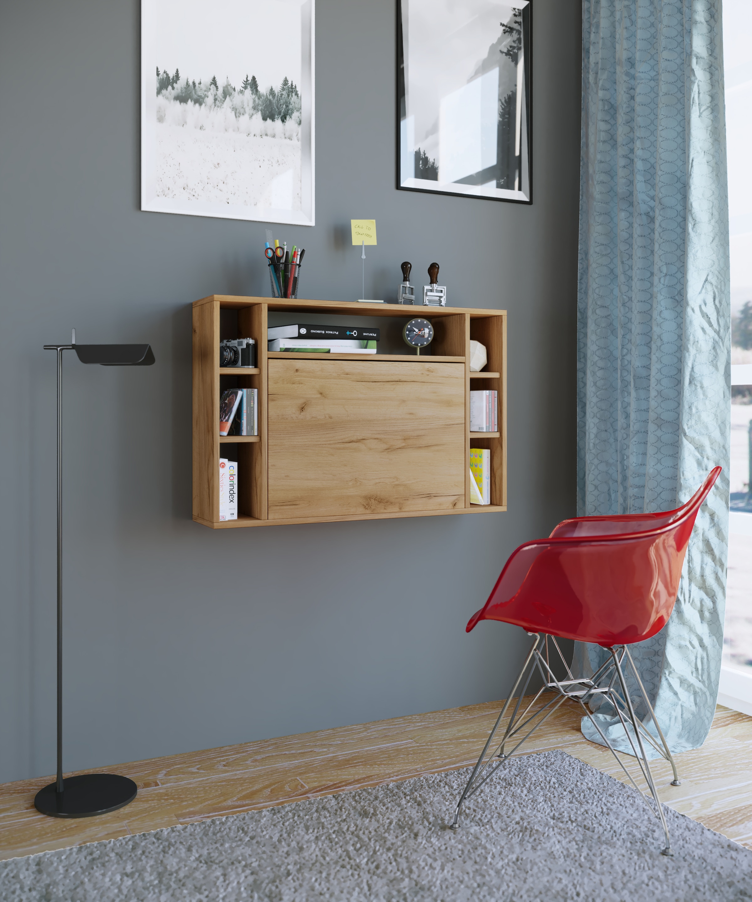 VCM Schreibtisch »Holz Hänge Schreibtisch Wandschreibtisch Wandila«