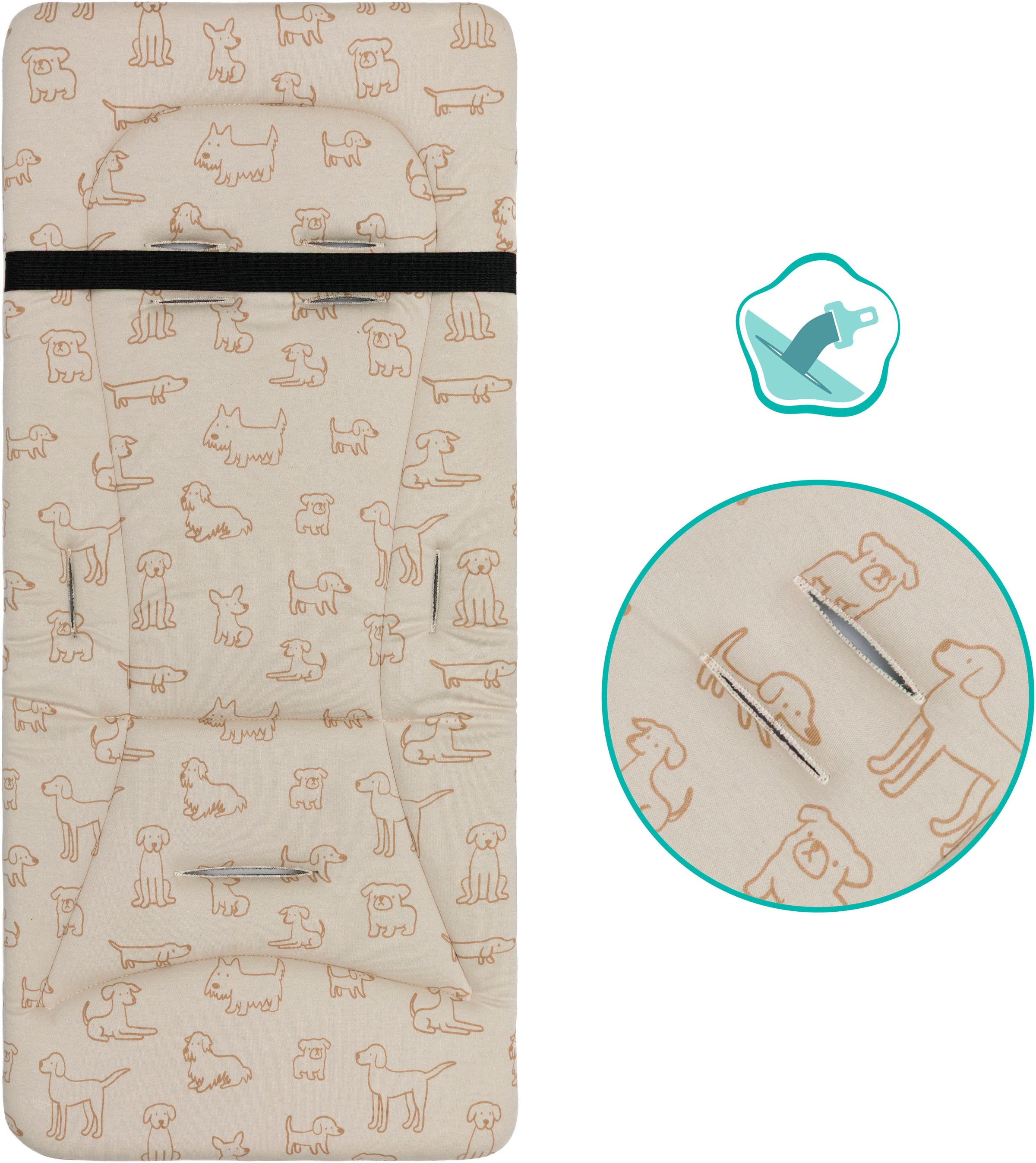 Fillikid Kinder-Sitzauflage »Wendeauflage Liner« für Buggy und Kinderwagen