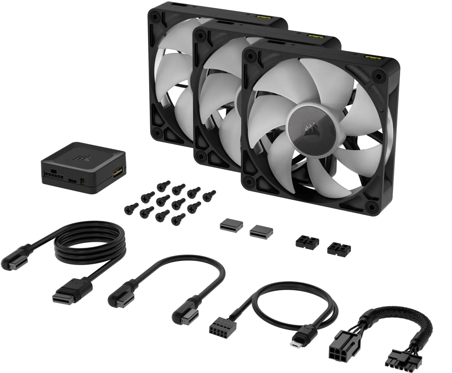 Corsair CPU Kühler »iCUE LINK RX120 RGB 120-mm-PWM-Lüfter-Dreier-Starter-Kit«