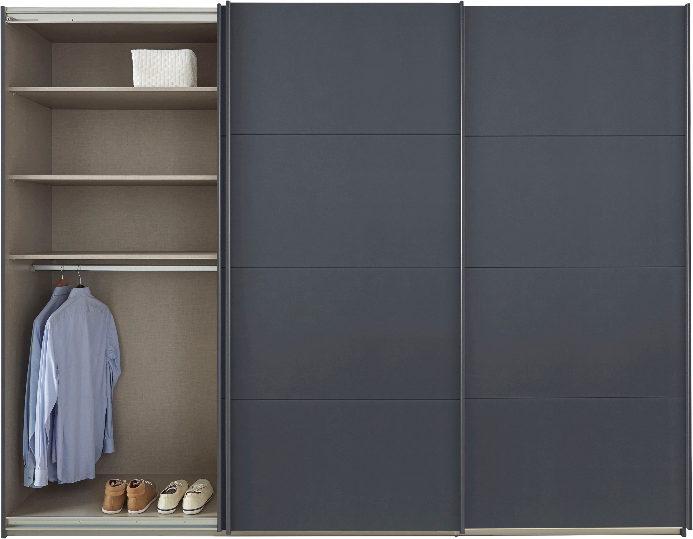 rauch Schwebetürenschrank »Kleiderschrank Schrank Garderobe TOPSELLER OTELI inkl. Inneneinteilung«, mit 3 Innenschubladen sowie zusätzlichen Einlegeböden MADE IN GERMANY