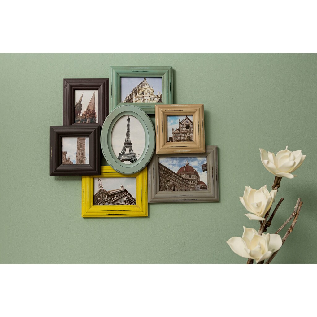 Myflair Möbel & Accessoires Bilderrahmen Collage »Andrea«, Fotorahmen, für verschiedene Bildformate, Shabby Optik