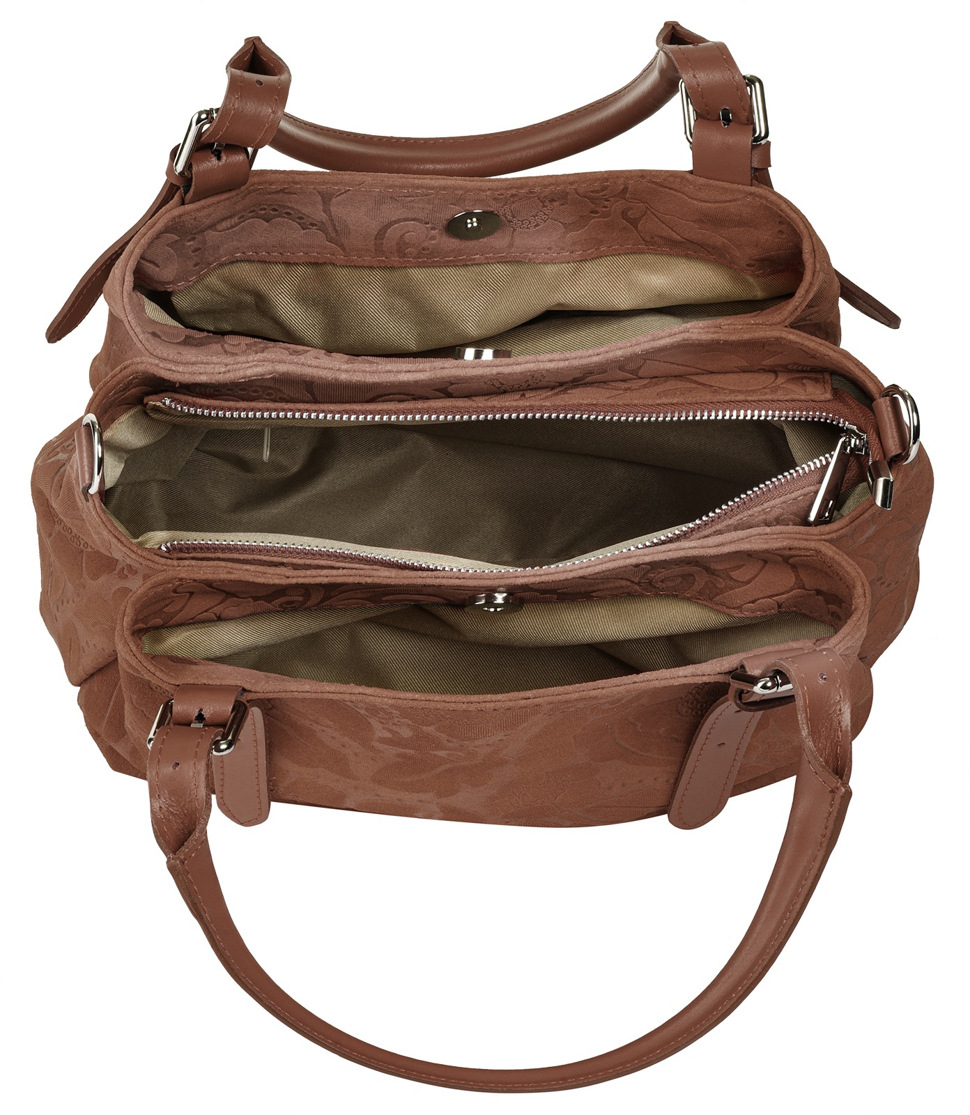 Samantha Look Henkeltasche echt Leder, Made in Italy