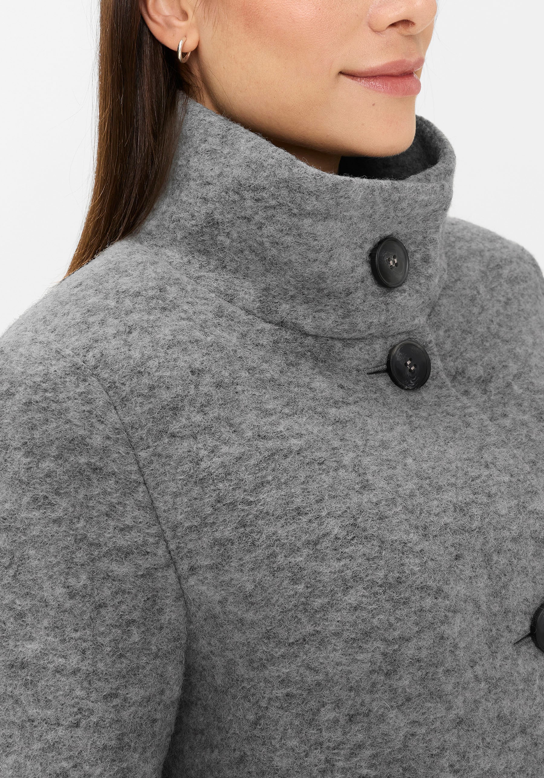 Fuchs Schmitt Wollmantel »Wollmantel« Mit Rundhalsausschnitt