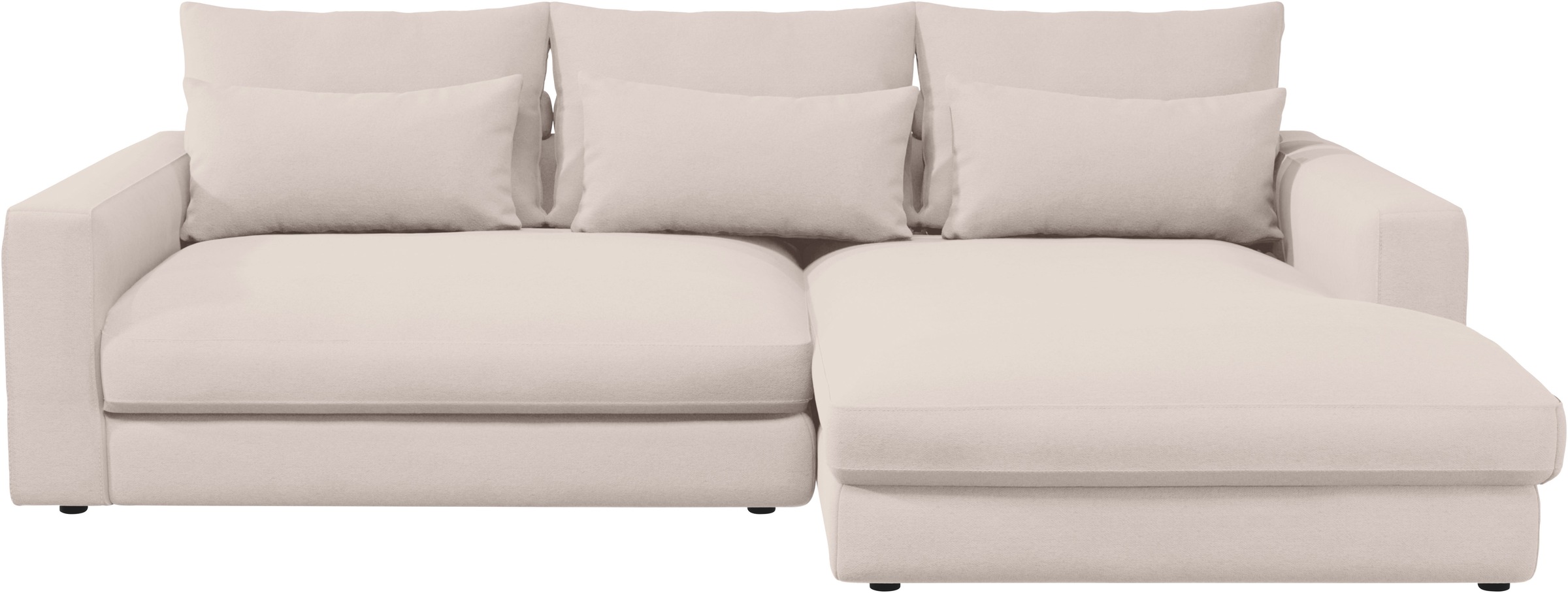 Home affaire Ecksofa »Darwin, viele Kissen, extra tiefe Sitzfläche, 271/89/171 (B(H/T)«, gemütlich und weich, L-Form, mit extra softem Sitzkomfort, Cord