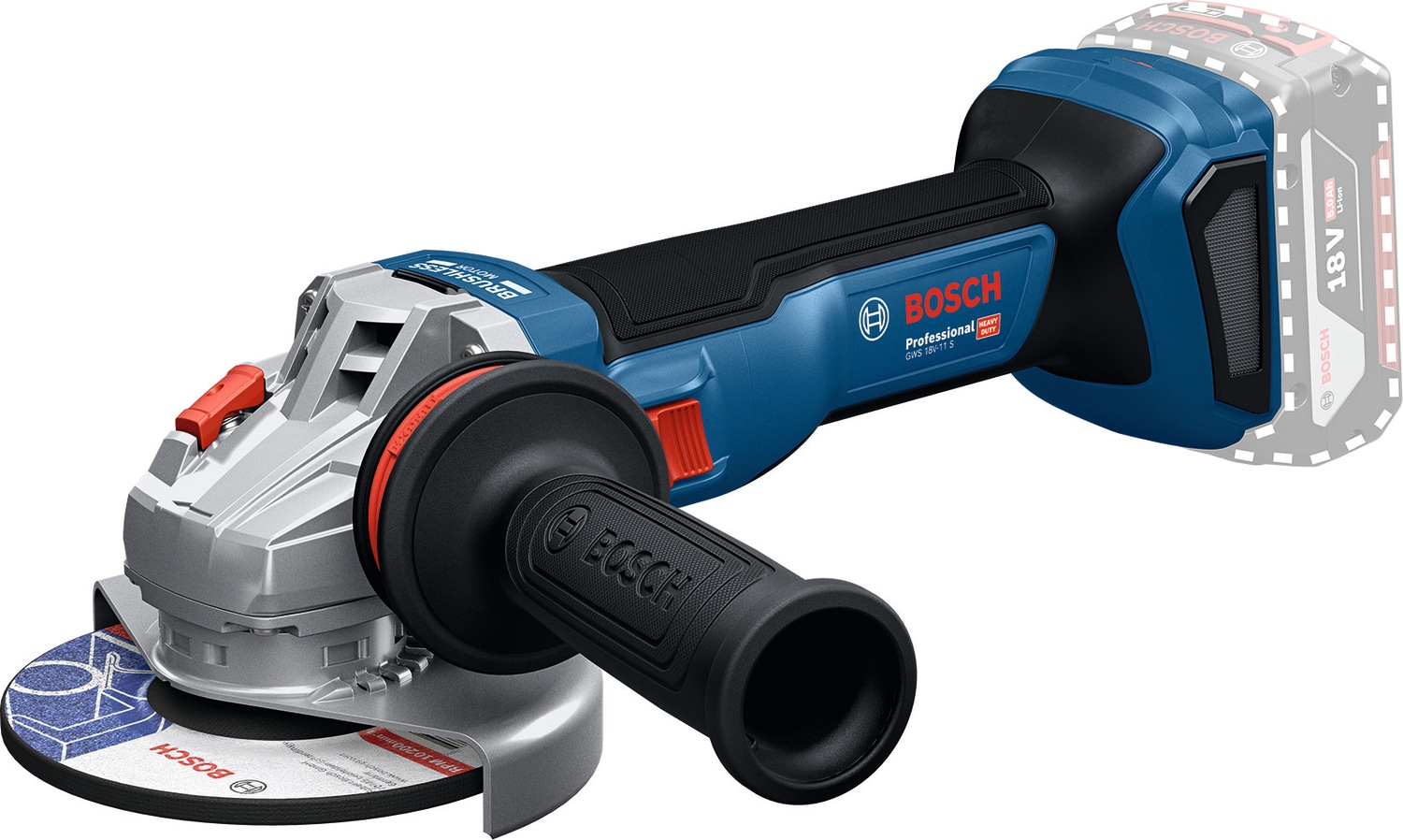 Bosch Professional Akku-Winkelschleifer »»GWS 18V-11 S««, ohne Akku, ohne Ladegerät