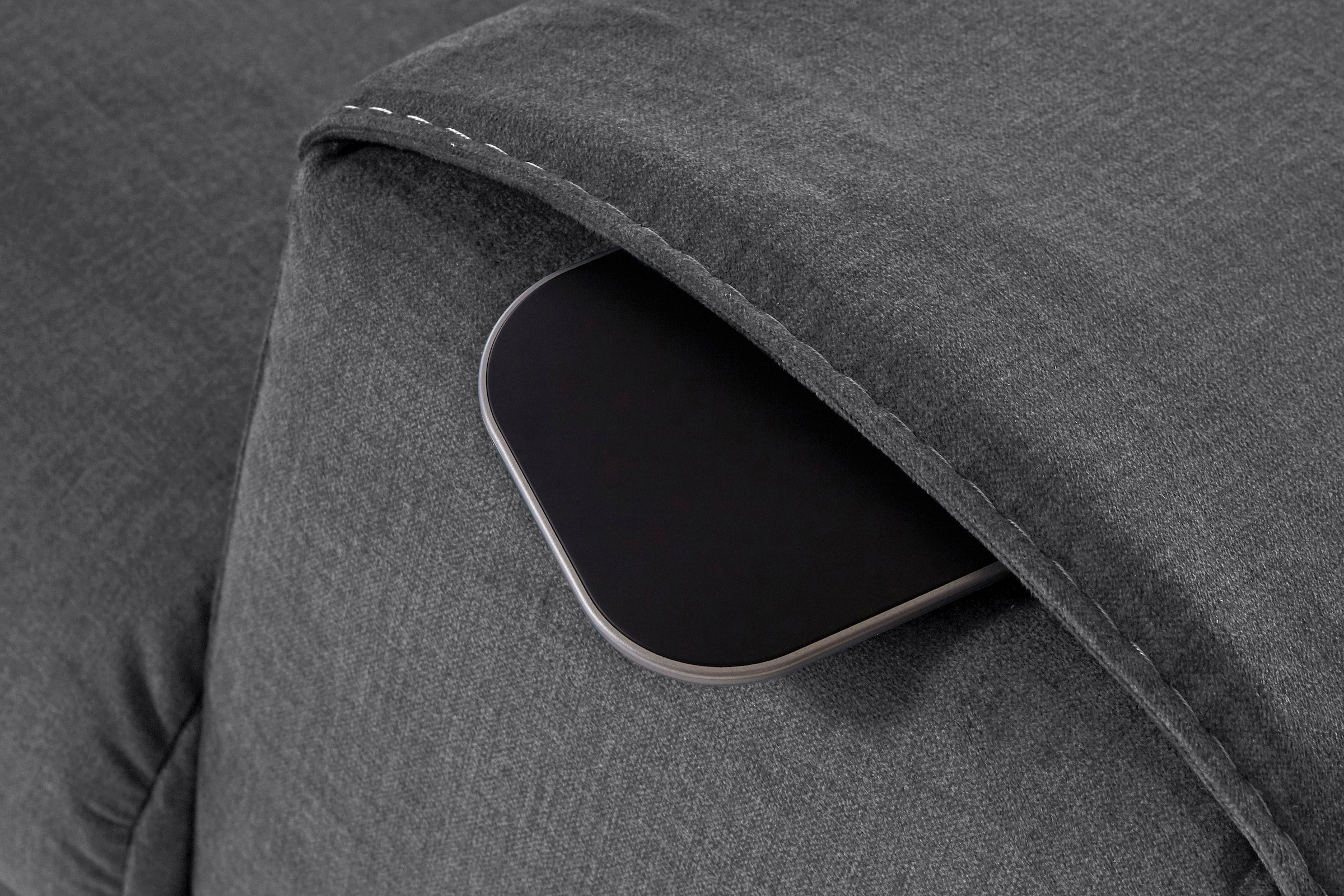 COTTA Ecksofa »Morven L-Form mit Kopfteilverstellung«, wahlweise mit Bettfunktion, Bettkasten & Wireless-Charger