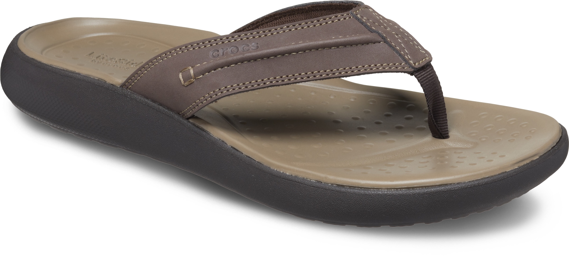 Crocs Zehentrenner »Yukon Vista II Flip«, Sandale, Sommerschuh mit Ziernaht