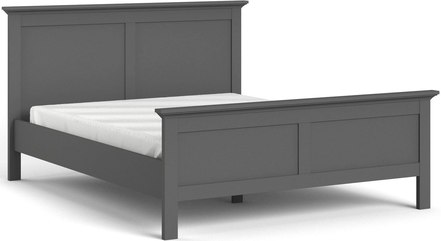 Home affaire Bett »Paris Bettgestell, Doppelbett,«, mit Kassetten-Optik an Kopf- und Fußteil