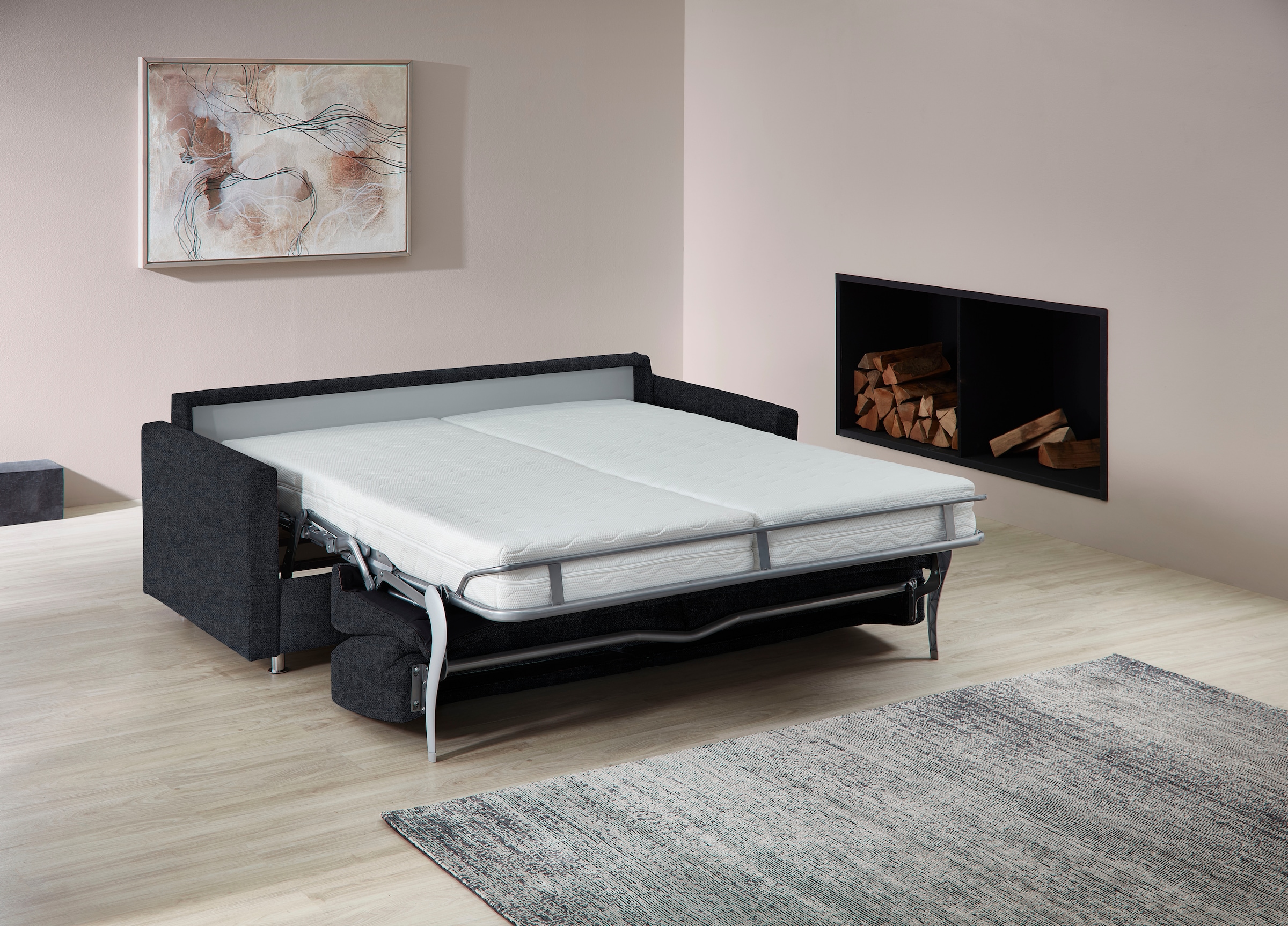 Bali Schlafsofa »JUNARA, Dauerschläfer mit zweigeteiltem Lattenrost« 160er u. 180er Breite, 2 Matratzenvarianten