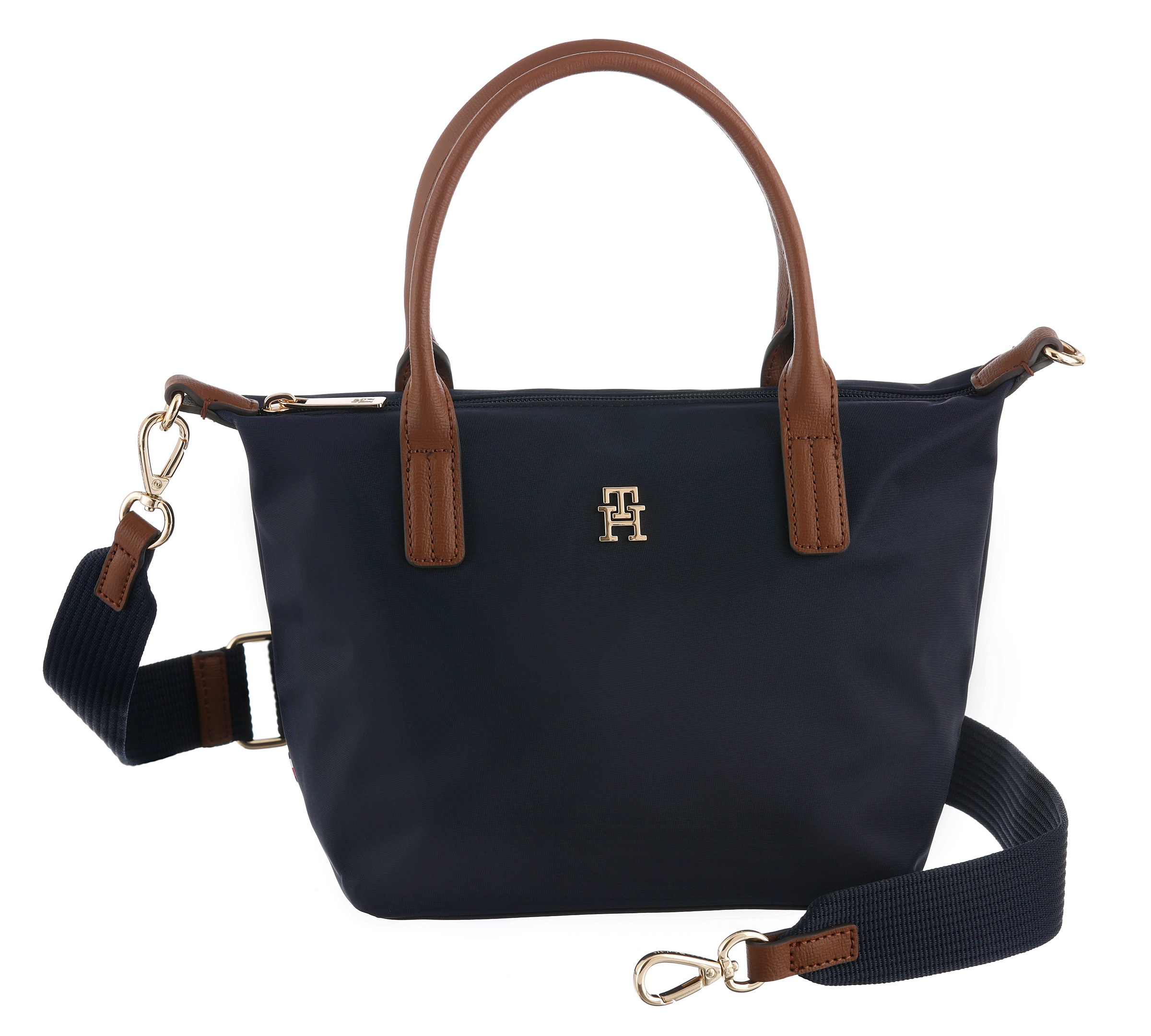 Tommy Hilfiger Tragetasche "POPETTE MINI TOTE" Damen Umhängetasche, Minibag mit abnehmbarem Umhängeriemen