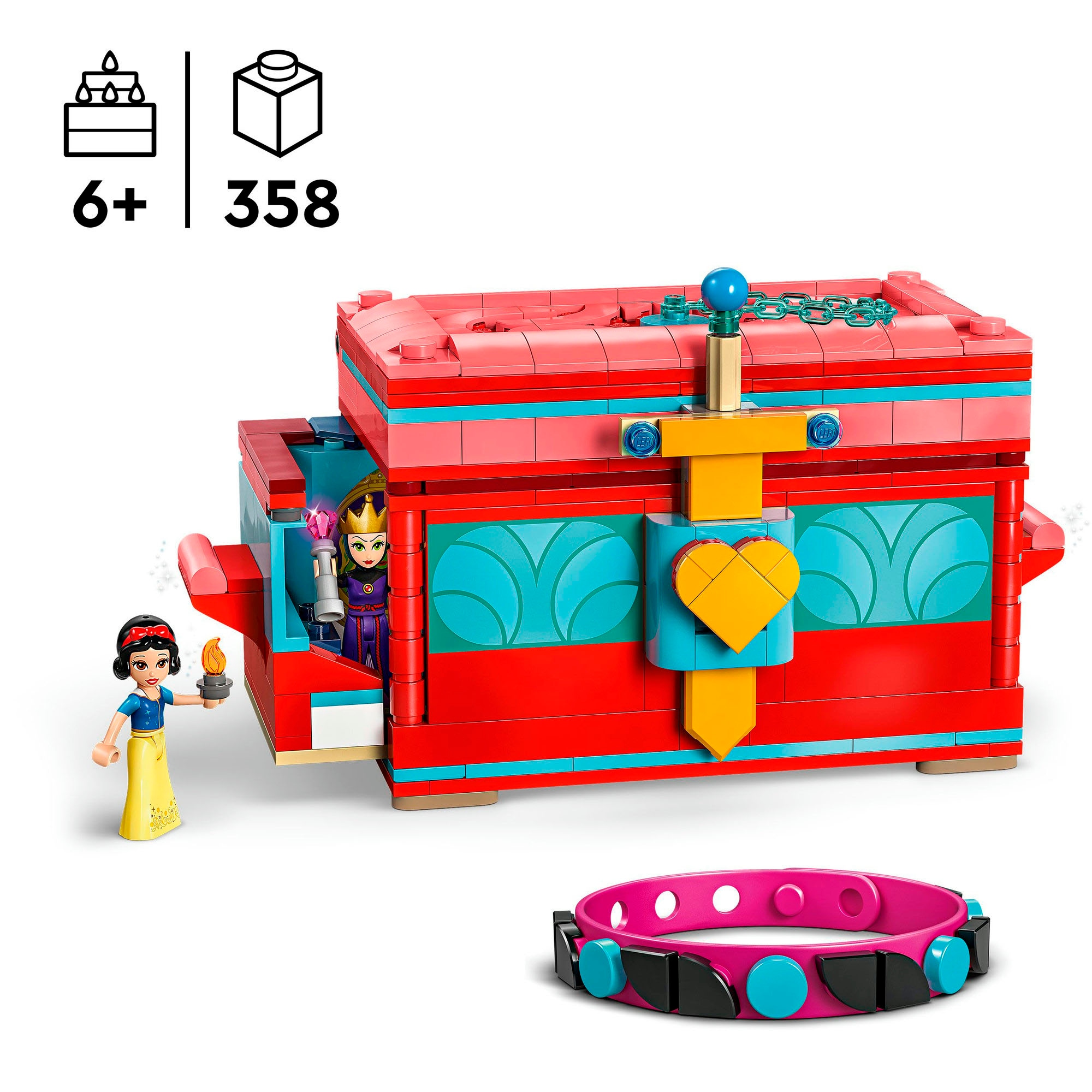 LEGO® Konstruktionsspielsteine »Schneewittchens Schmuckkassette (43276), LEGO Disney Princess«, (358 St.), Made in Europe