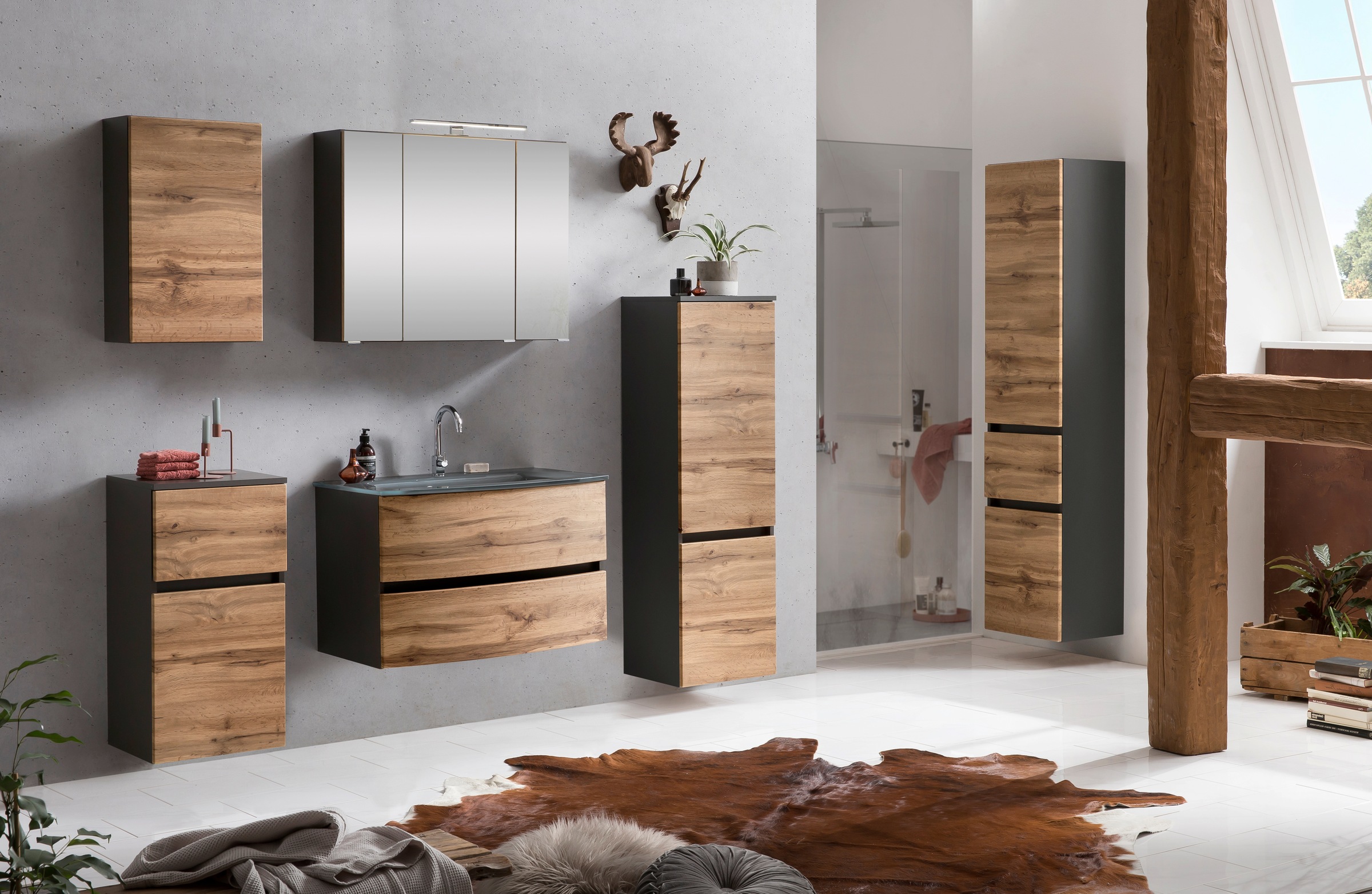 welltime Midischrank »Kaunas«, 40 cm breit, Soft-Close-Funktion