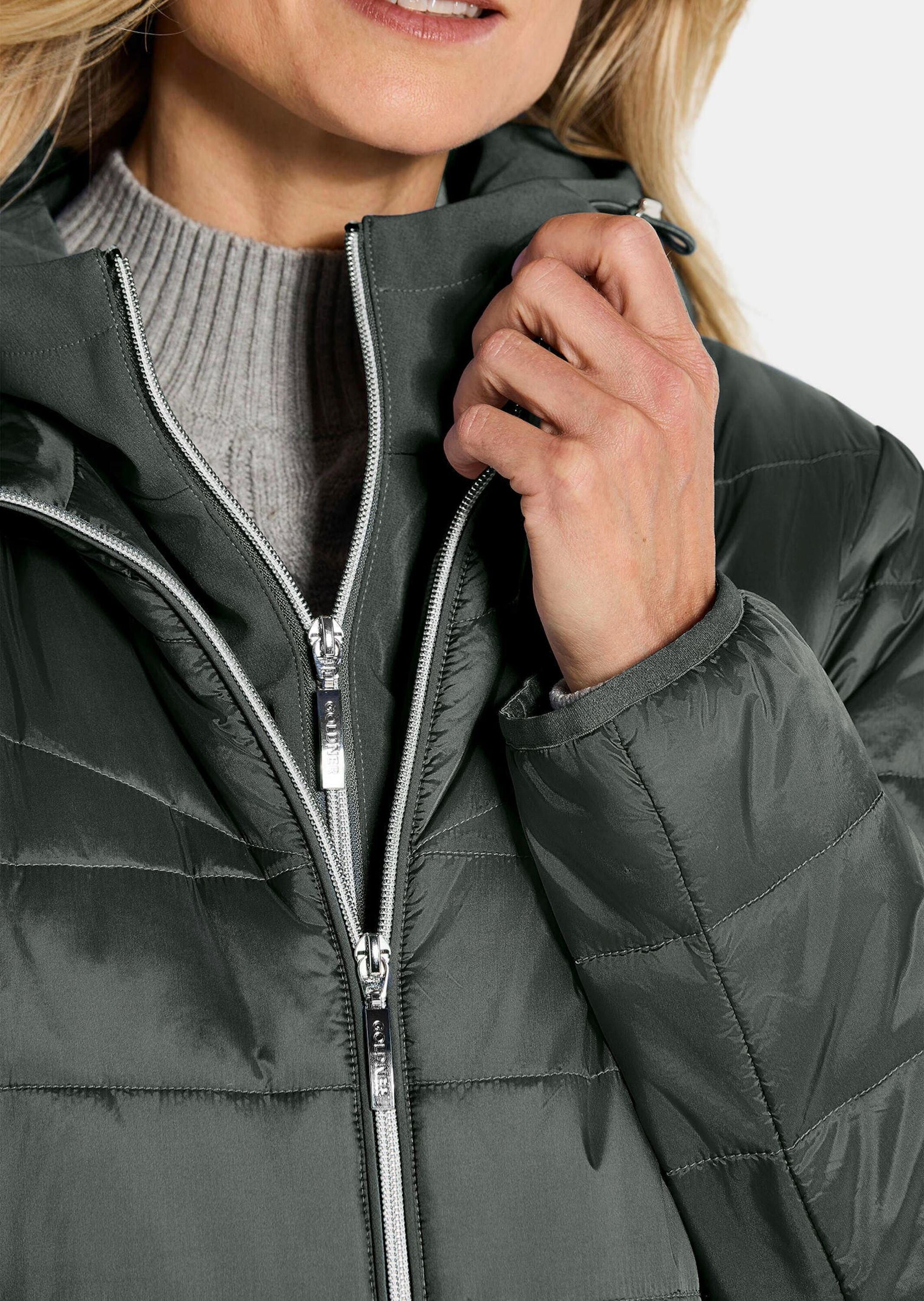 GOLDNER Langmantel »Kurzgröße Steppmantel mit Softshell-Einsatz«