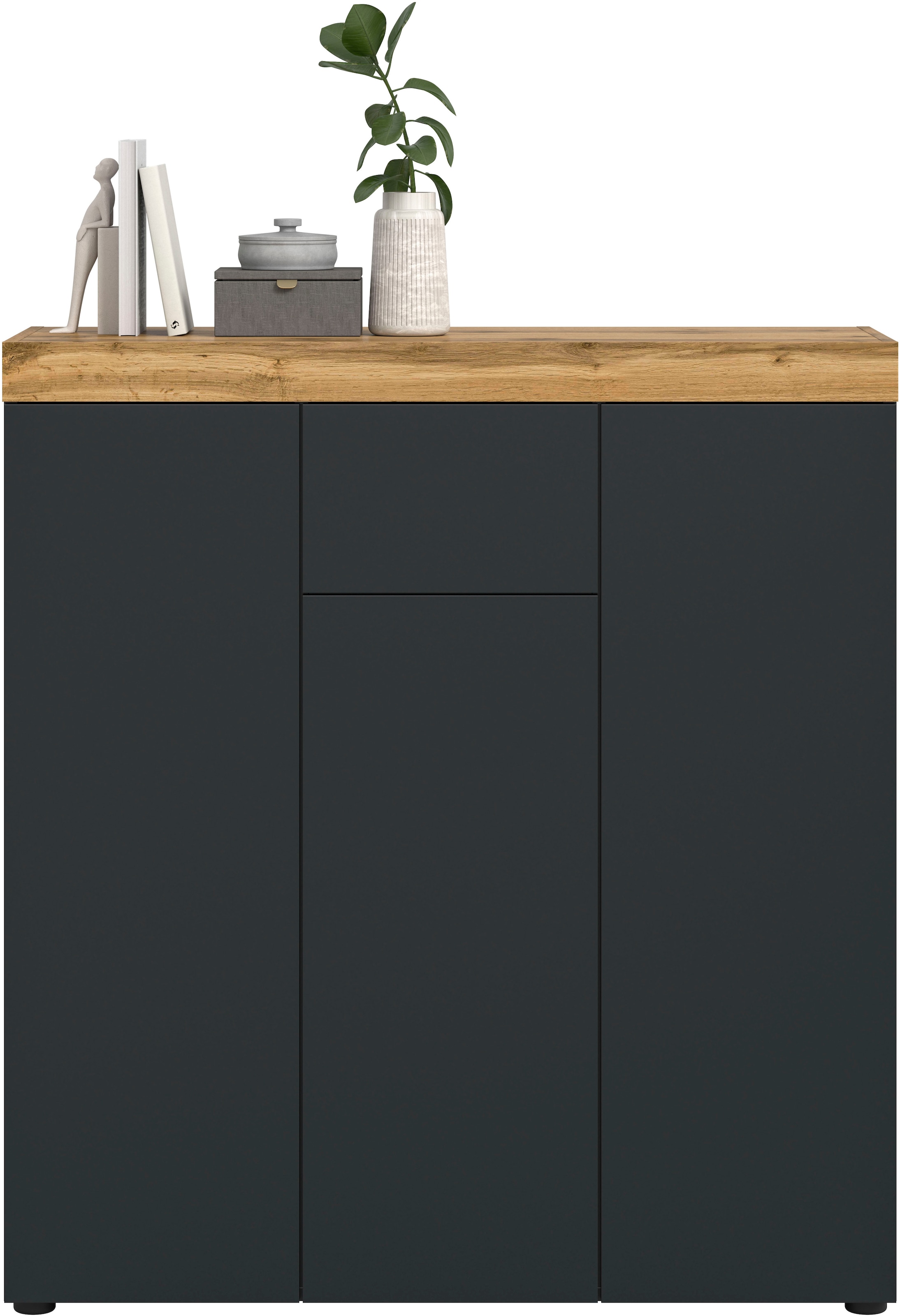 OTTO home Highboard »MAMBO, Höhe 115 cm, in verschiedenen Farben erhältlich« 2 farbige Ausführung, in verschiedenen Farben erhältlich, 1 Stk. tlg. Kommode, Sideboard, Wohnzimmer, Schlafzimmer