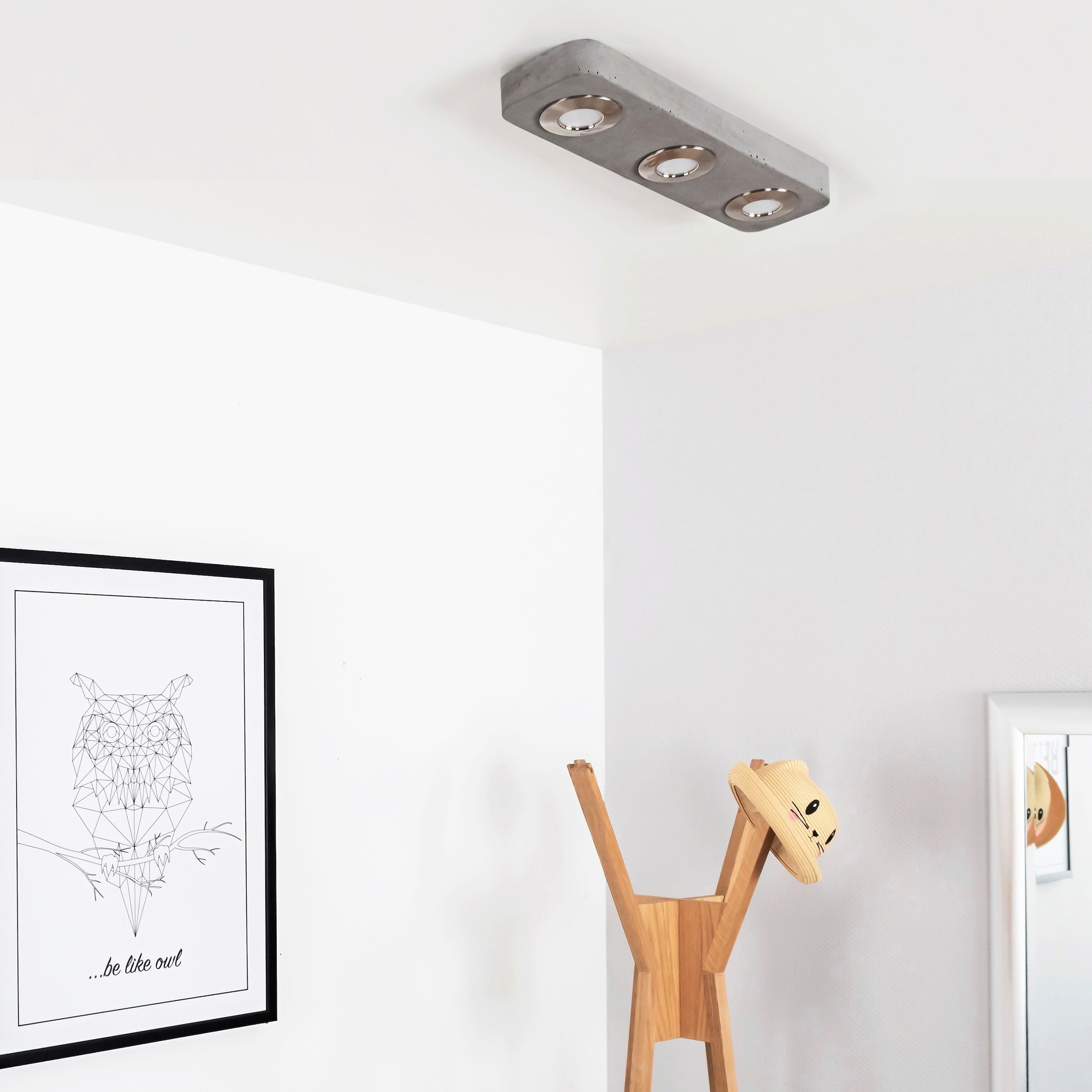 SPOT Light LED Deckenleuchte »COOL«, 3 flammig, aus echtem Beton, LED-Module inklusive, Handgemacht, Made in EU