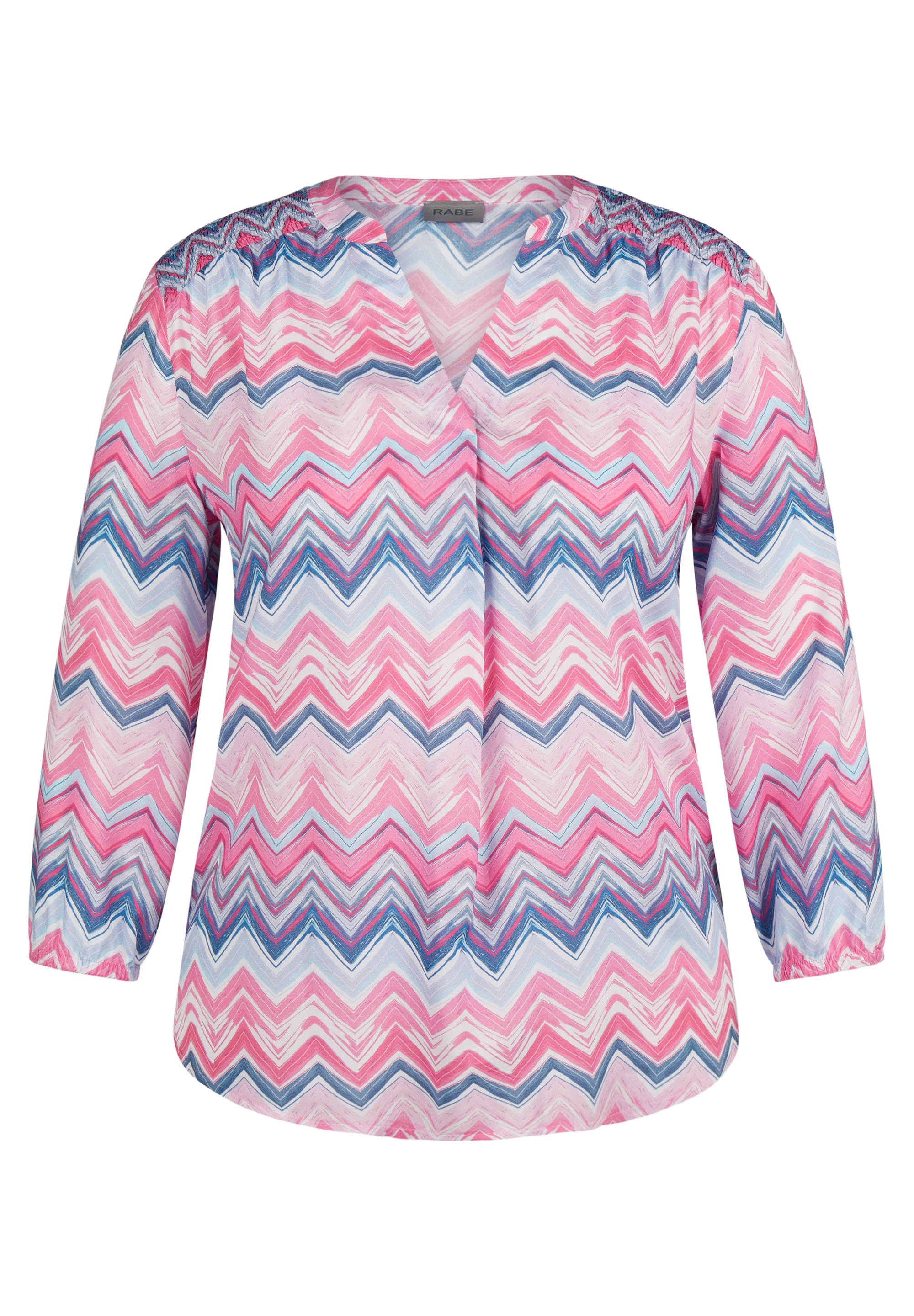 Rabe Druckbluse, mit grafischem Muster und aus reiner Viskose