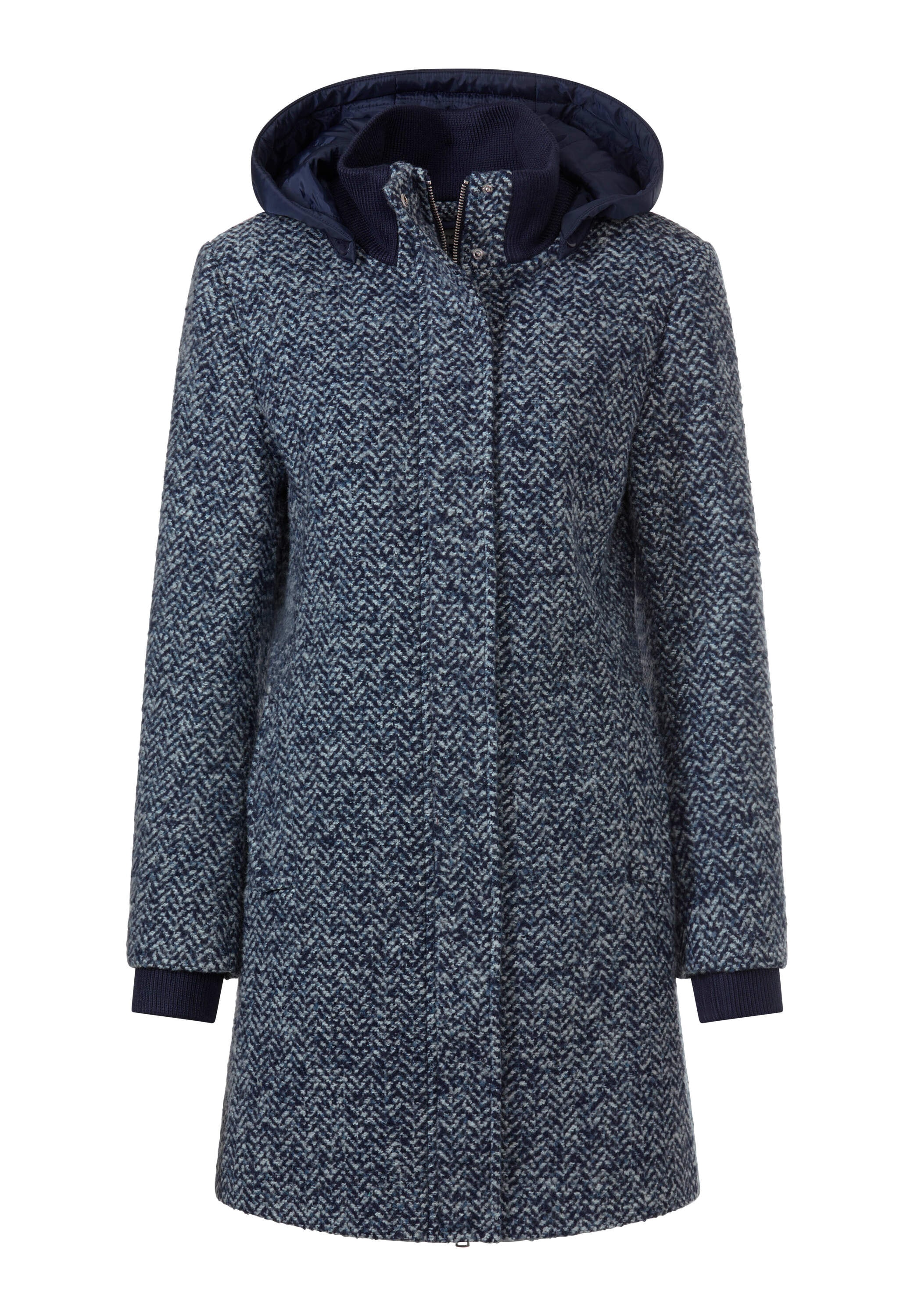 heine Funktionsjacke »Longjacke Longjacke in Bouclé-Qualität« Abnehmbare Kapuze