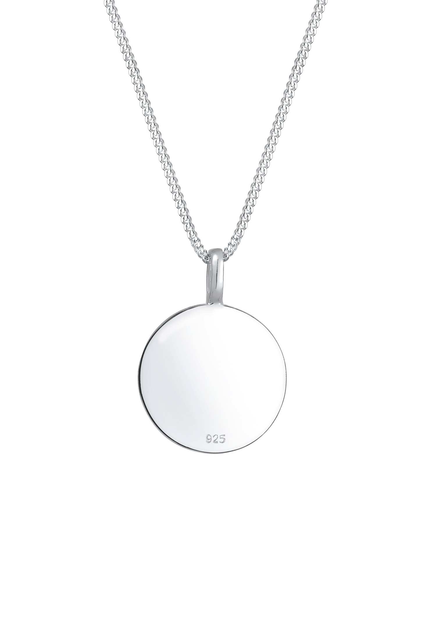 Elli Kette mit Anhänger »Halskette Weltkugel Anhänger Plättchen Rund 925 Silber«