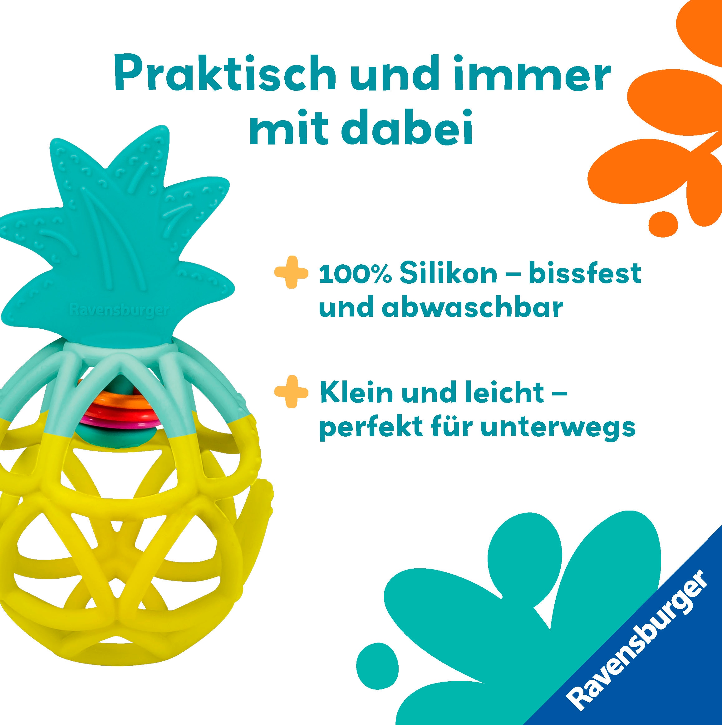 Ravensburger Rassel »Play+ Rassel-Greifling: Ananas«, FSC® - schützt Wald - weltweit