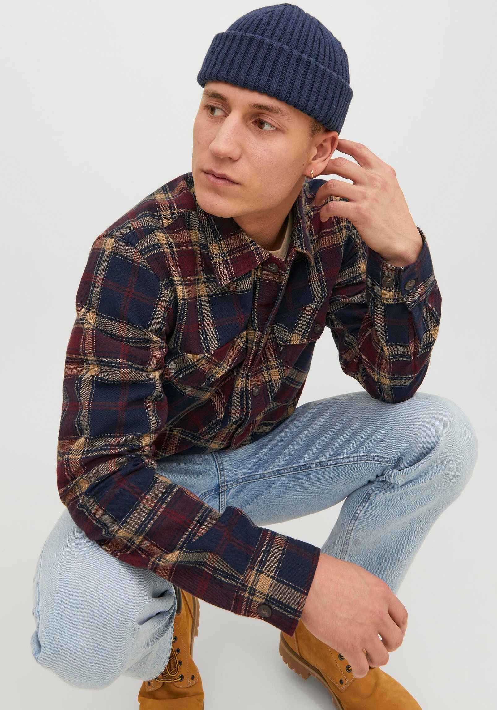 Jack & Jones Langarmhemd »JJEEDDIE OVERSHIRT LS NOOS«
