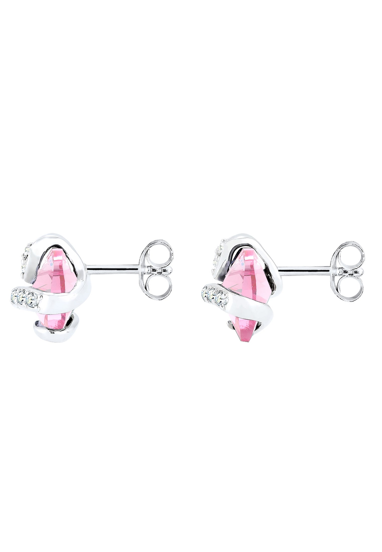 Elli Paar Ohrstecker »Ohrringe Herz Liebe Kristalle Cute 925 Silber«