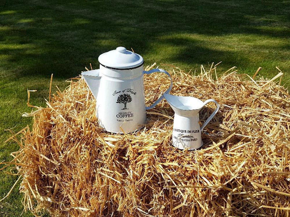 Ambiente Haus Kanne »Krug aus Emaille klein in Antikweiß« 1 Stk. tlg.