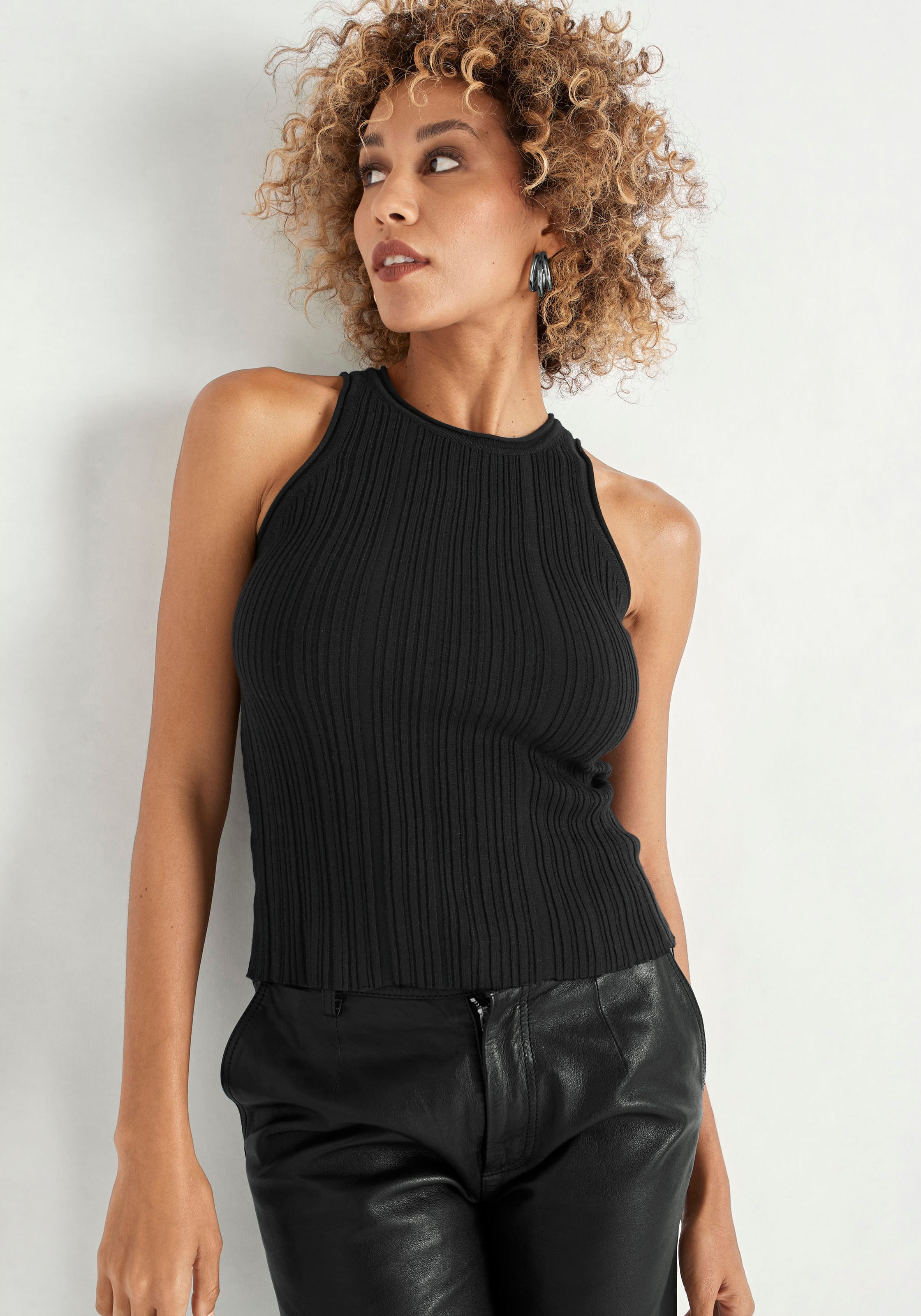 HECHTER PARIS Stricktop mit Rundhalsausschnitt NEUE KOLLEKTION