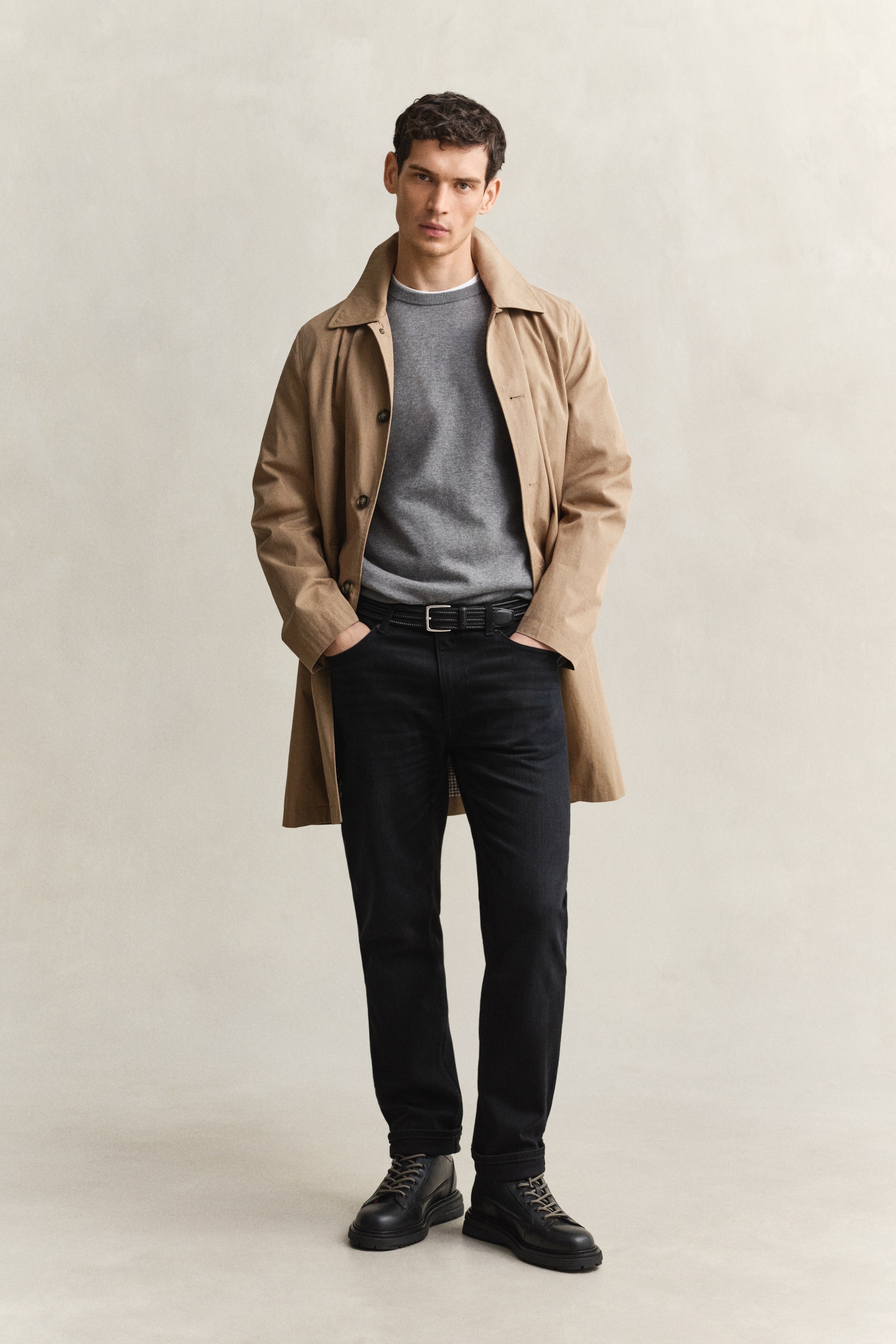 Gant Rundhalspullover »CLASSIC COTTON« Regular fit mit Rundhalsausschnitt