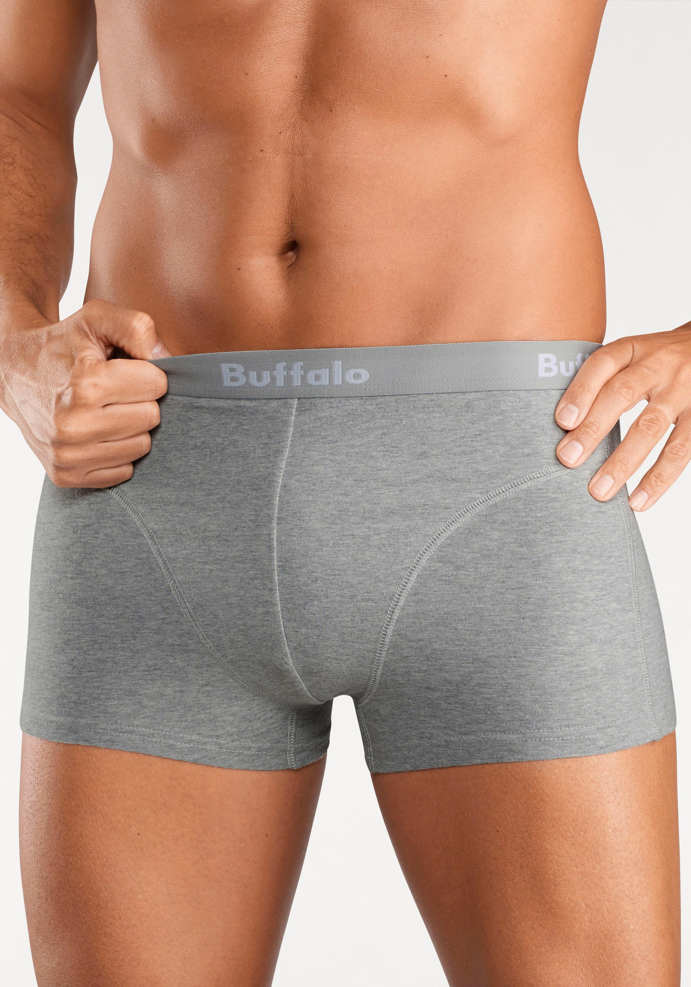 Buffalo Hipster, (Packung, 3 St.), knapp sitzende Boxershorts aus Baumwollmischung