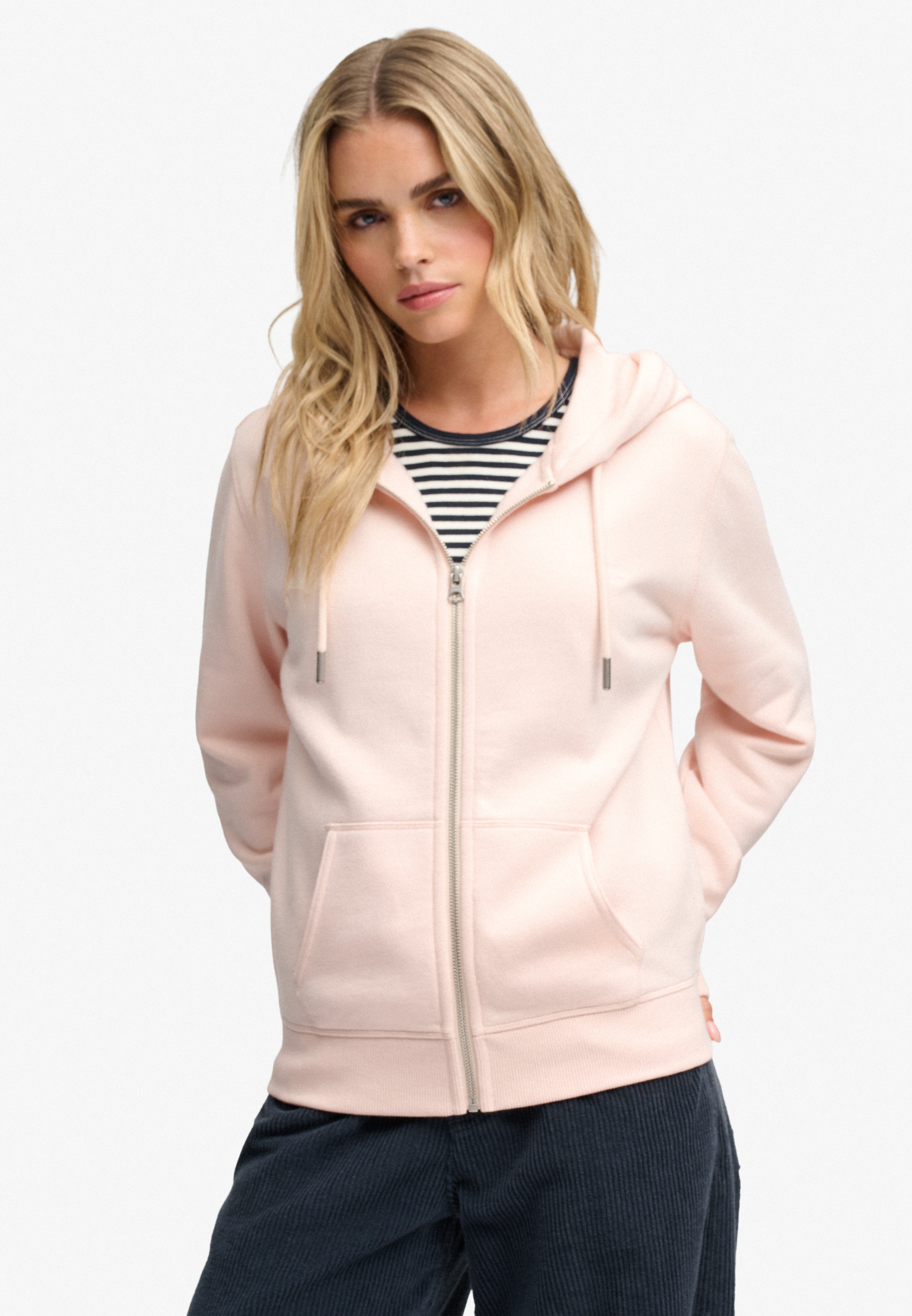 Superdry Kapuzensweatjacke »SIGNATURE EMB ZIPHOOD« Baumwollmischung, relaxed fit