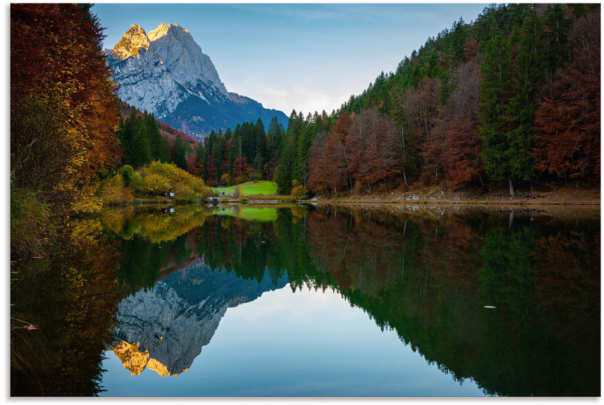 Artland Wandbild »Herbst am Rießersee«, Berge & Alpenbilder, (1 St.), als Alubild, Outdoorbild, Leinwandbild in verschied. Größen