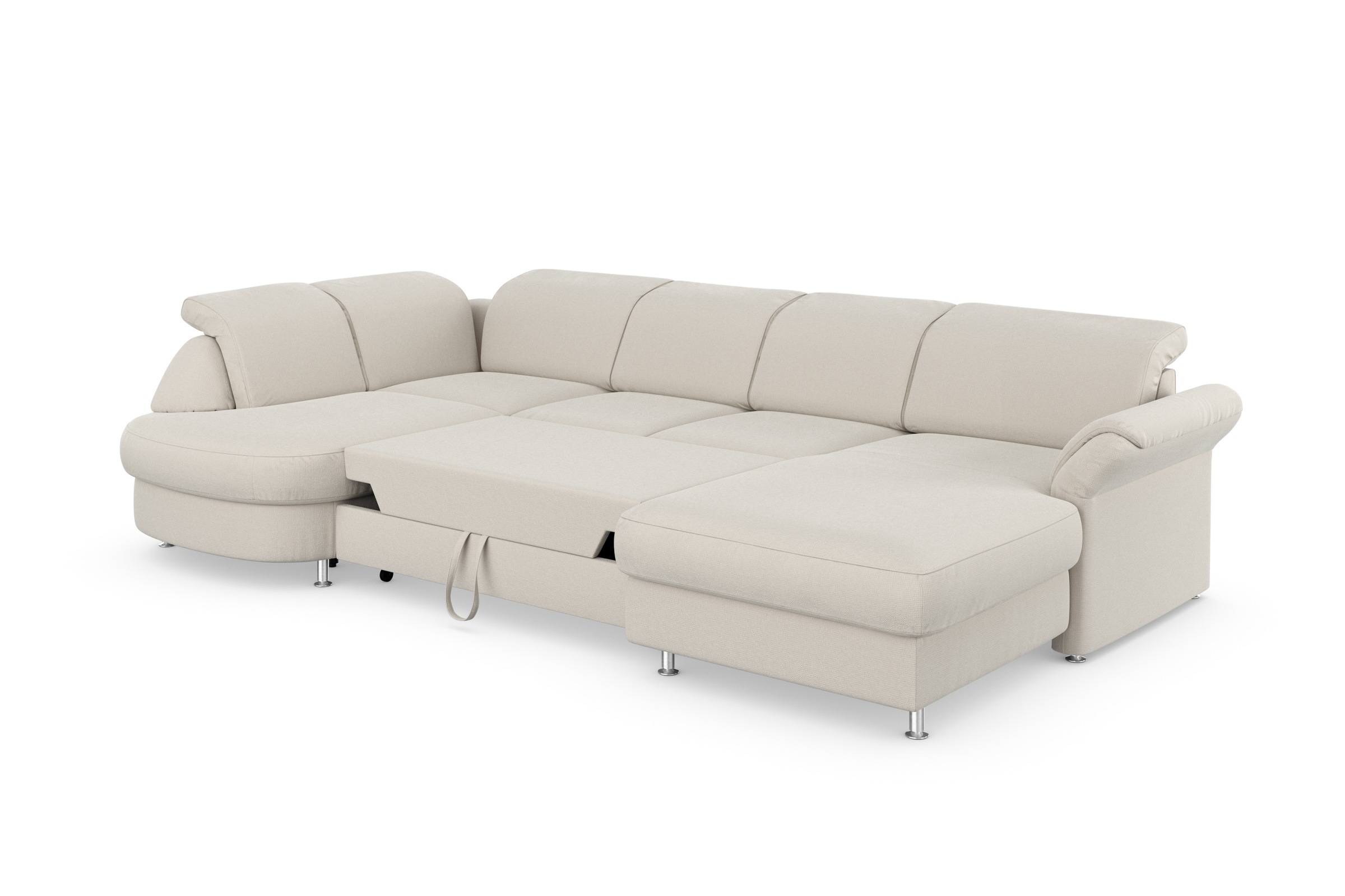 sit&more Wohnlandschaft »Apulia U-Form«, wahlweise Bettfunktion, Bettkasten und Kopf- und Armteilverstellung