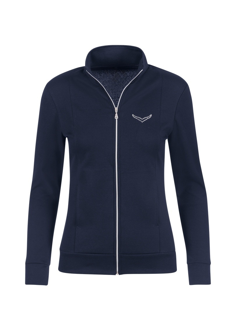 Trigema Sweatjacke »TRIGEMA Jacke veredelt mit Kristallsteinen« 1 Stk.